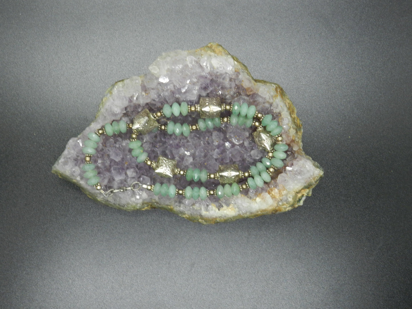 Sterling and Chrysoprase Necklace