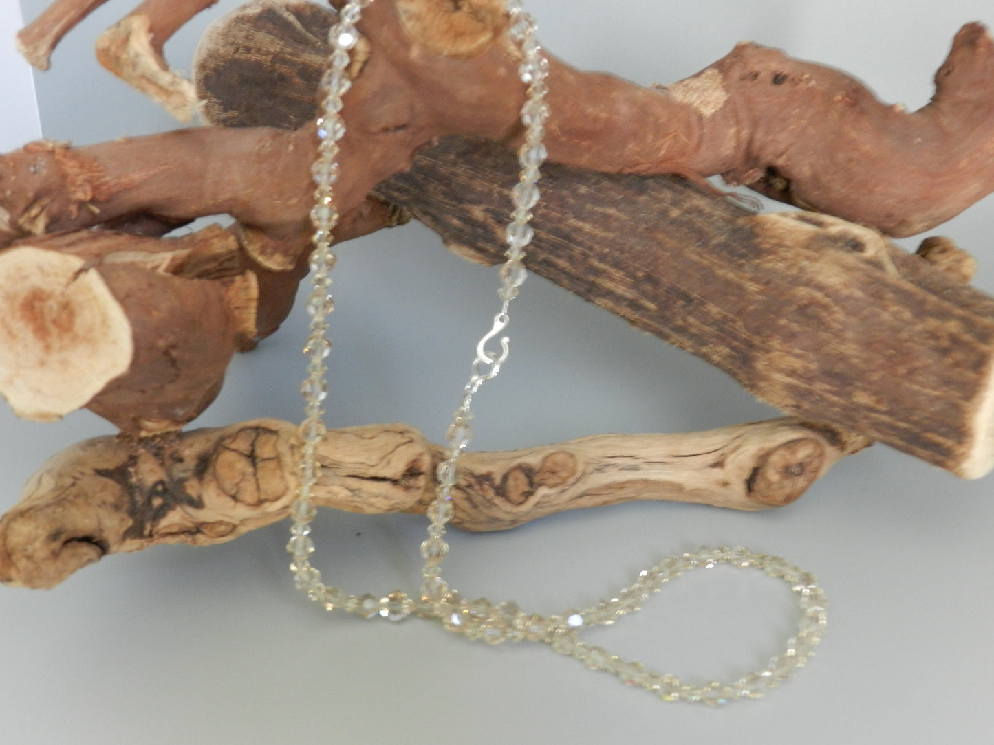 22" Ceylon Topaz Swarovski Necklace with Sterling Clasp