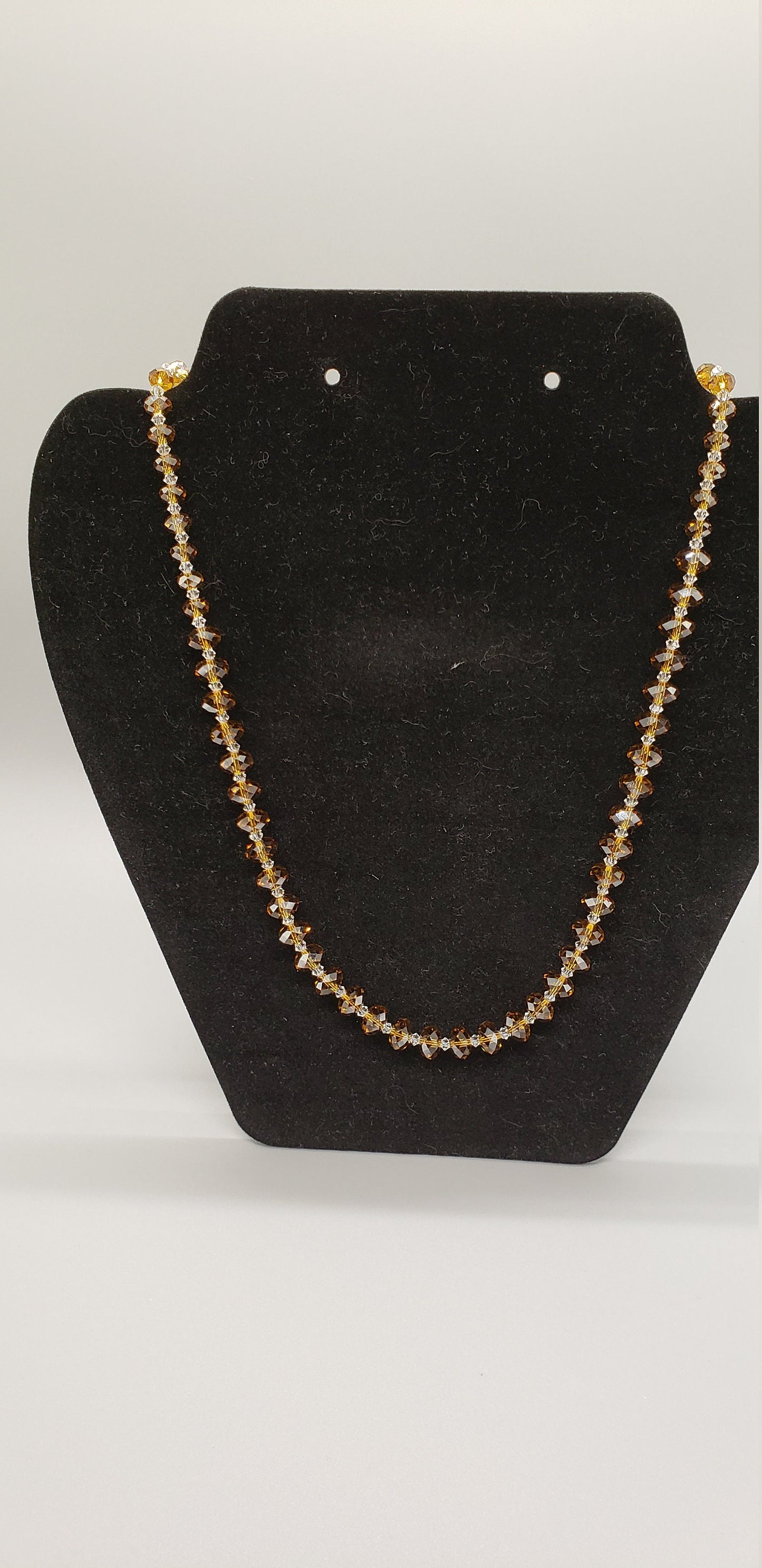 20" Topaz Swarovski Briolette Beaded Necklace