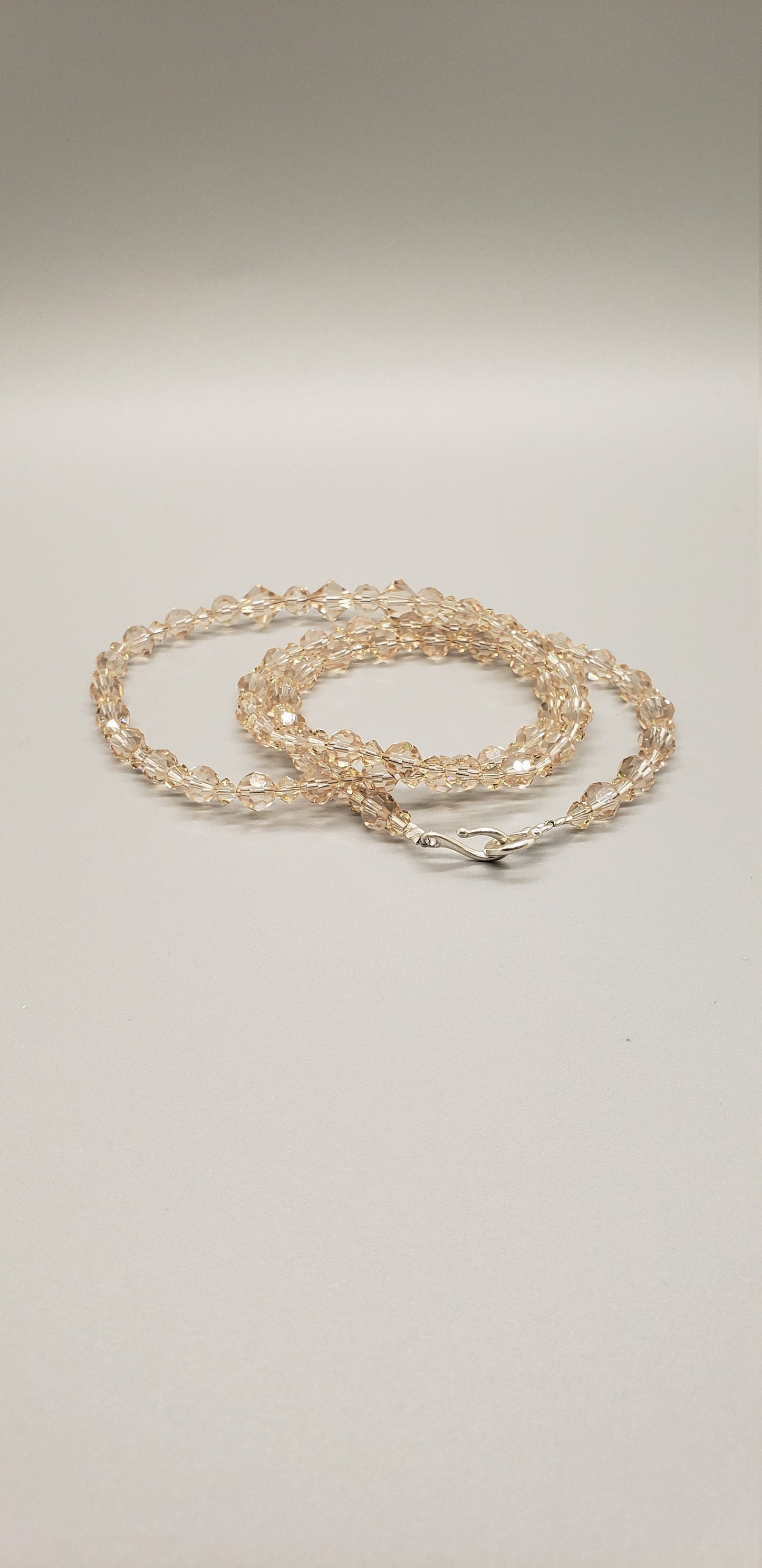 22" Ceylon Topaz Swarovski Necklace with Sterling Clasp