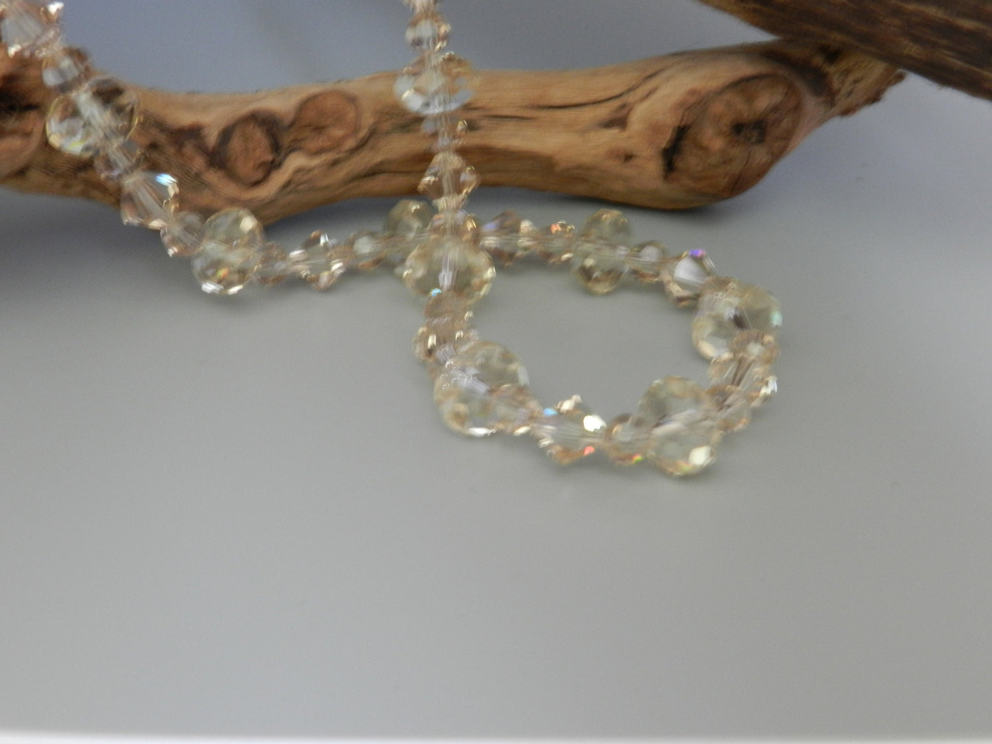 22" Ceylon Topaz Swarovski Crystal Necklace