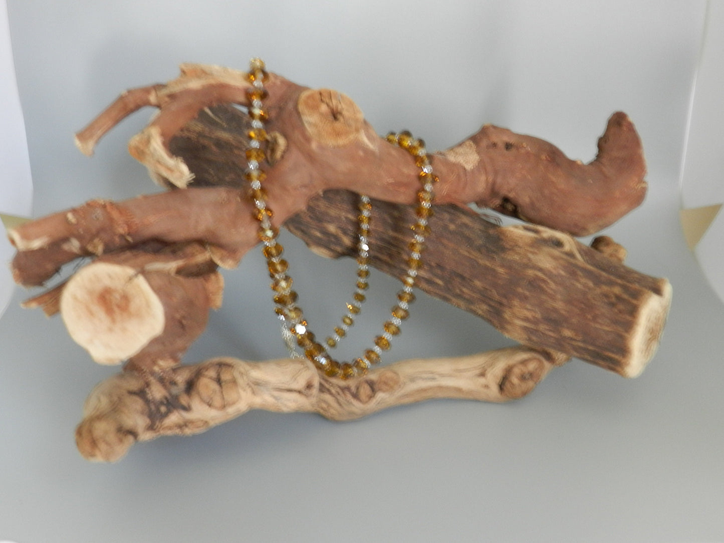 20" Topaz Swarovski Briolette Beaded Necklace