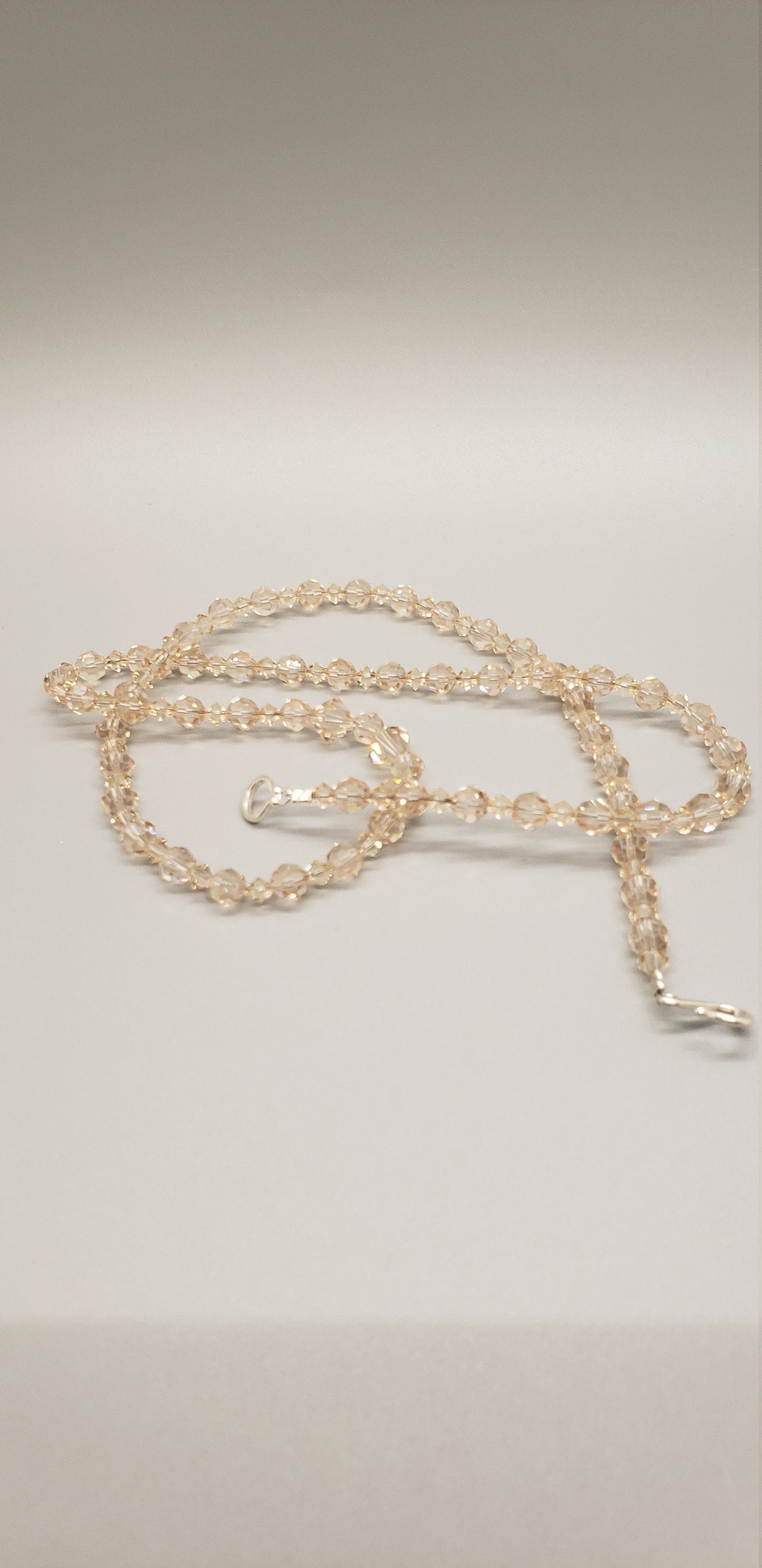 22" Ceylon Topaz Swarovski Necklace with Sterling Clasp