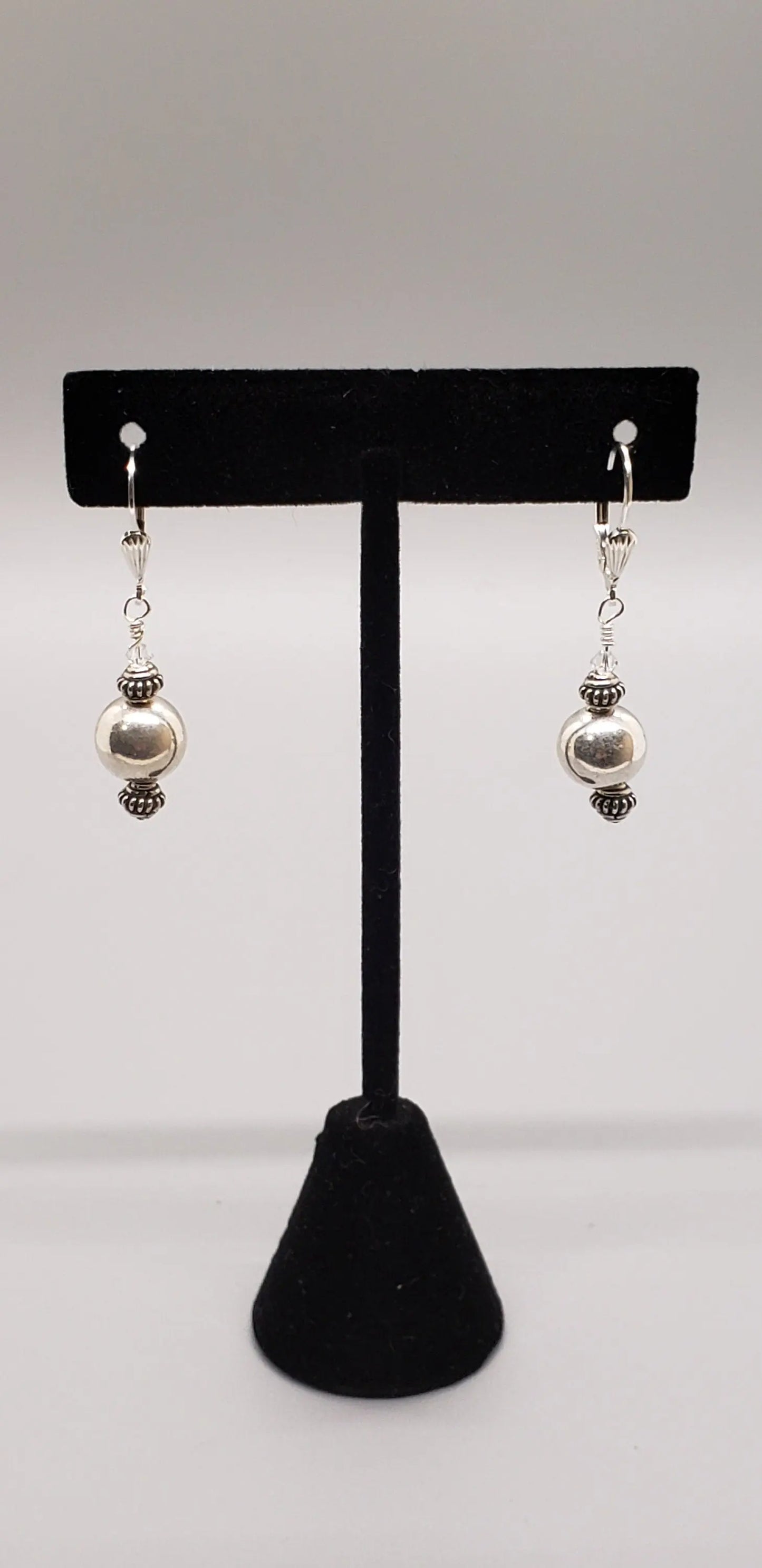 Sterling Silver Lever back Earrings, Swarovski Crystal, Handmade Earring, Crystal and Sterling Earring Gift, Drop Earrings Etsy