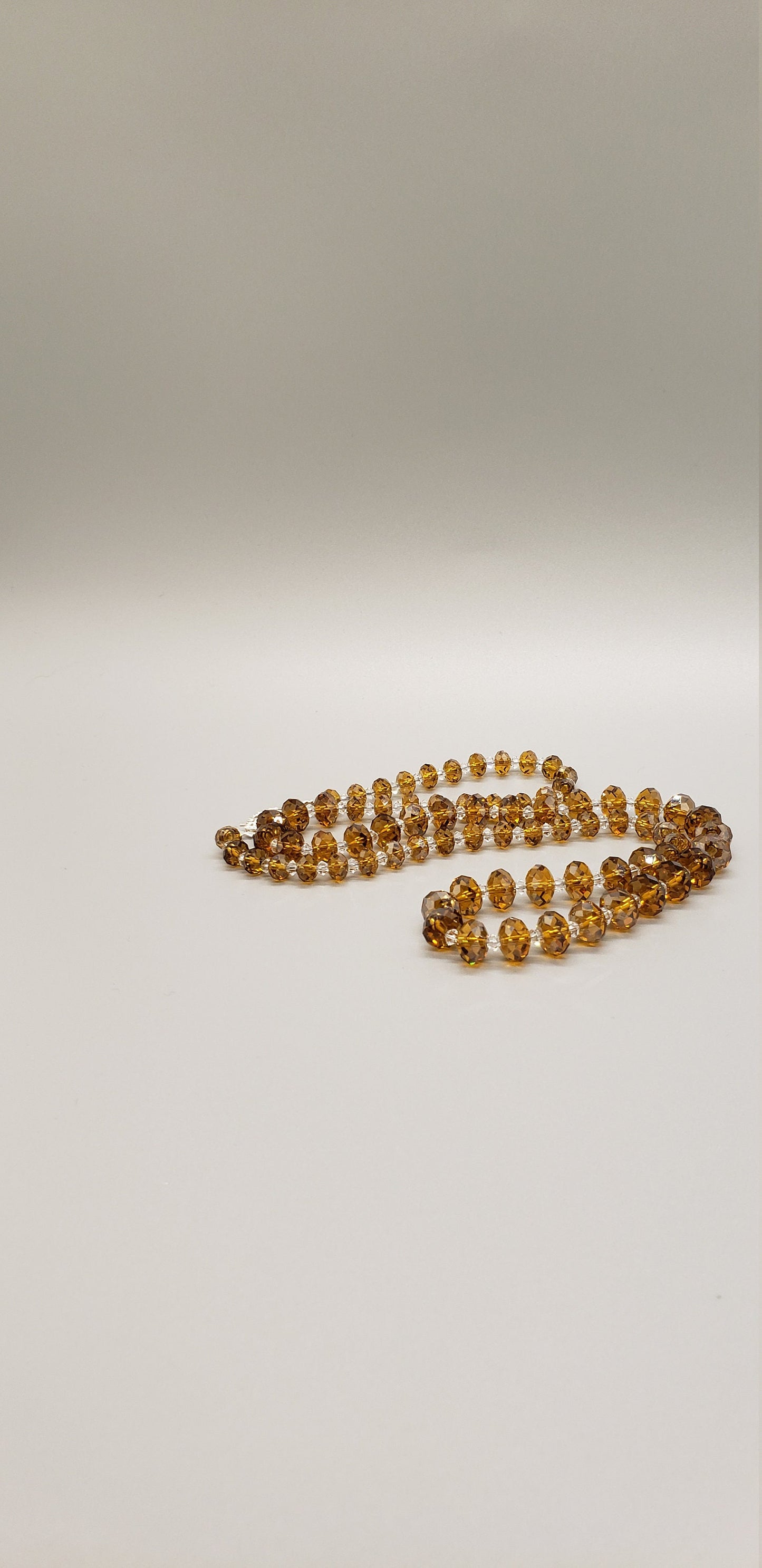 20" Topaz Swarovski Briolette Beaded Necklace