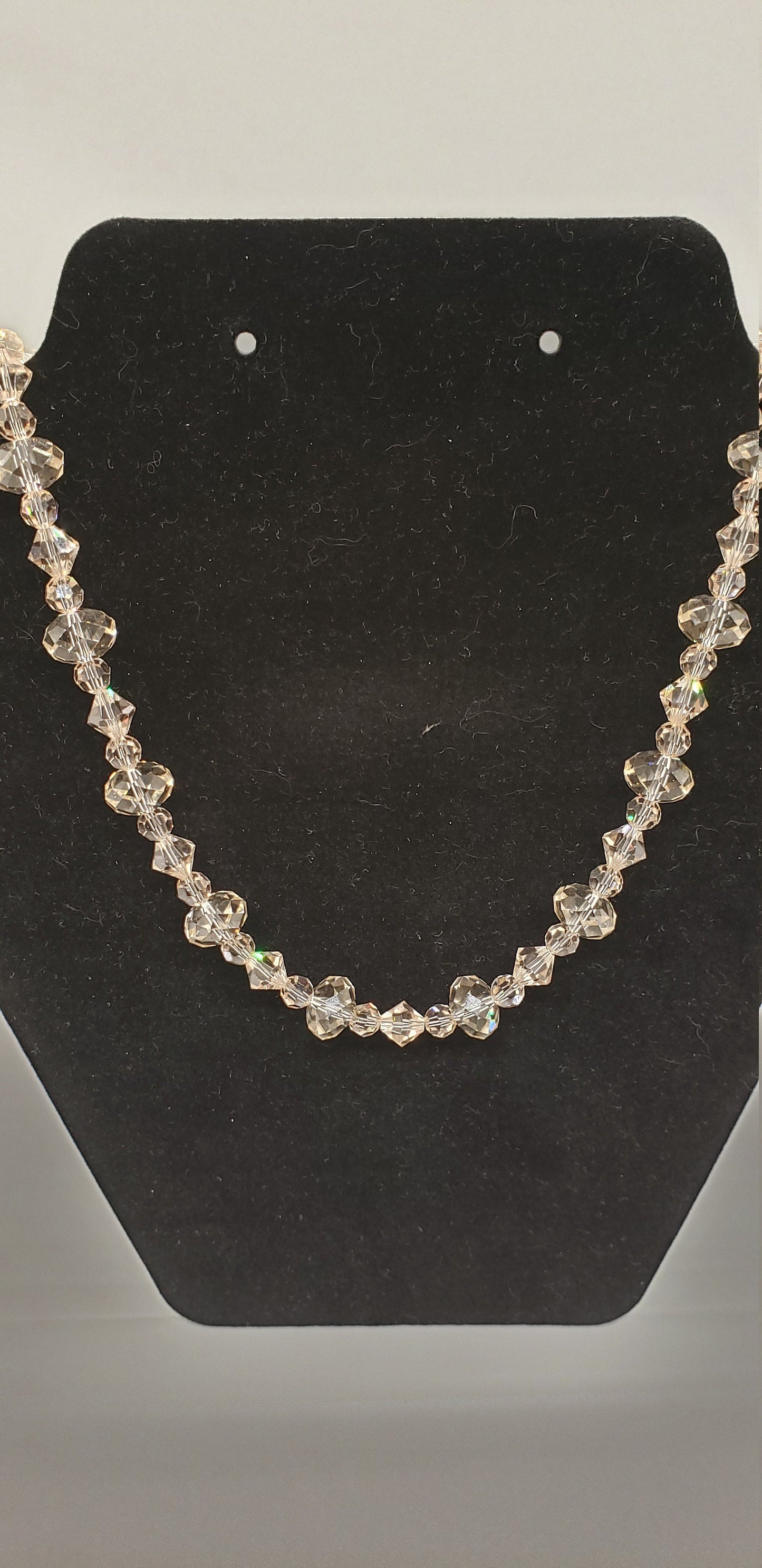 22" Ceylon Topaz Swarovski Crystal Necklace