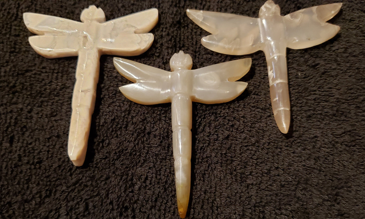 Carved Crystal Dragonflies