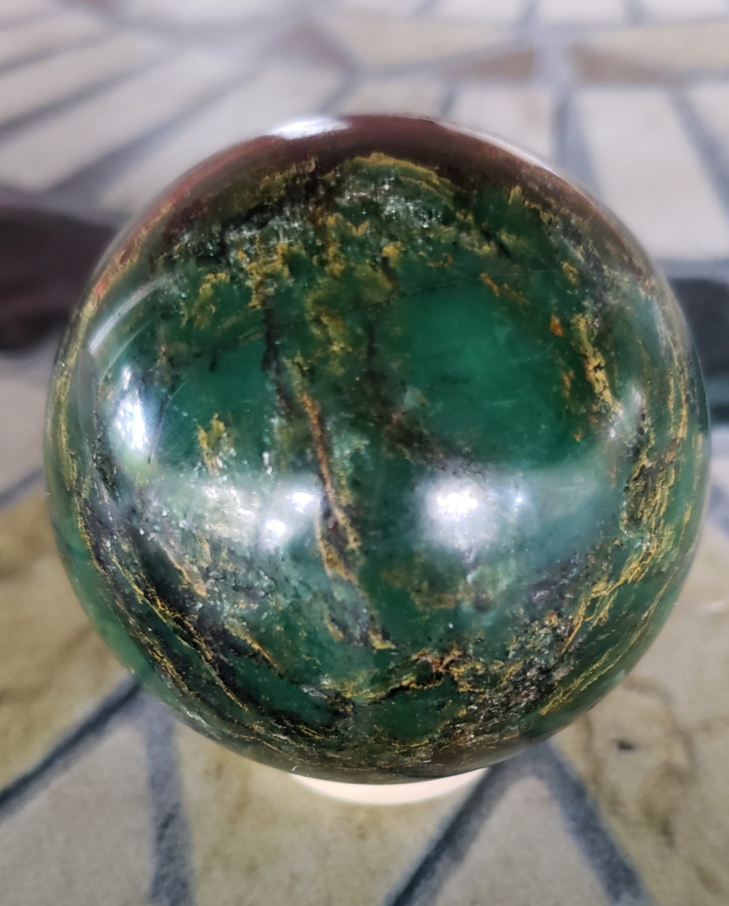 Emerald Sphere with Mica