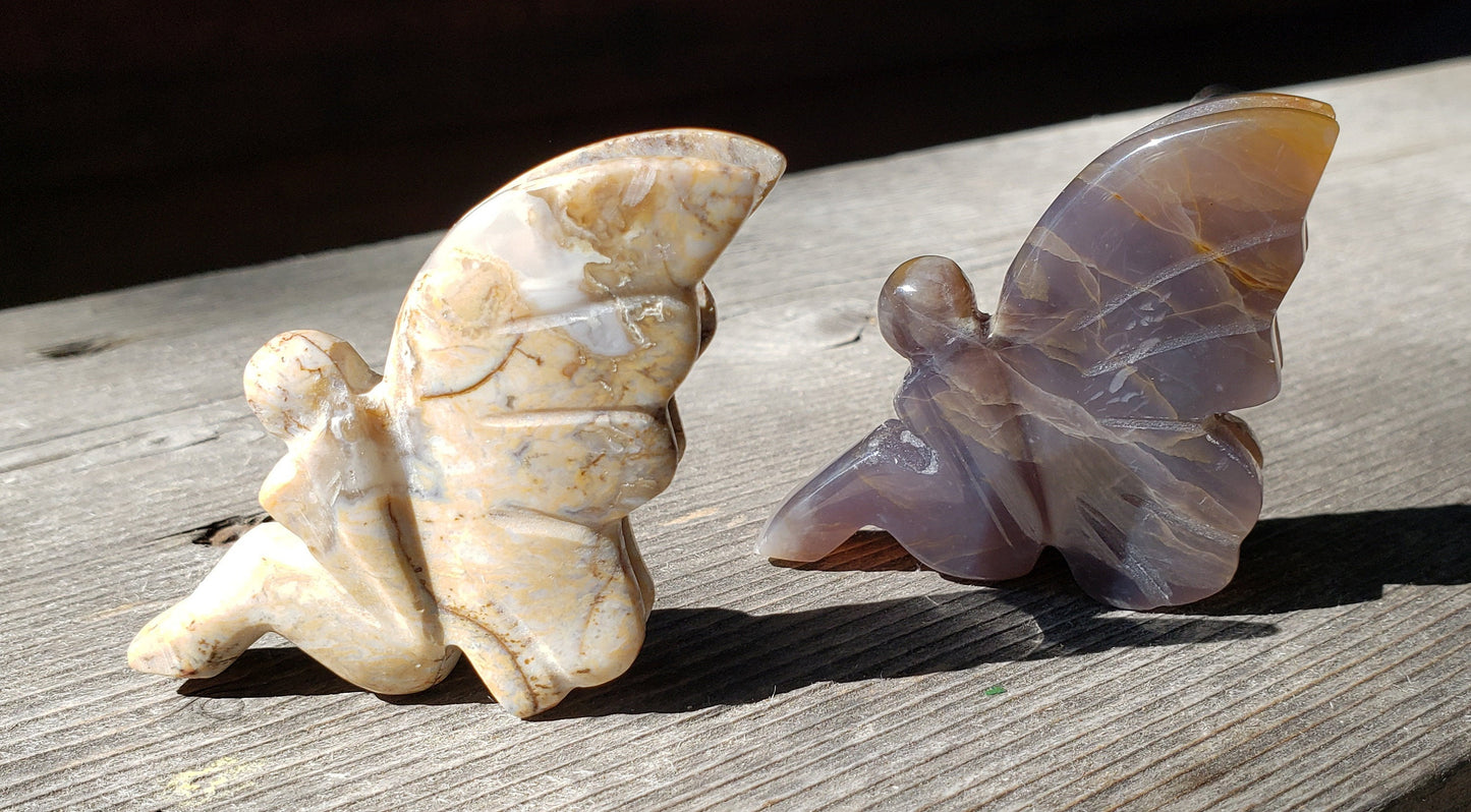 Carved Crystal Fairies