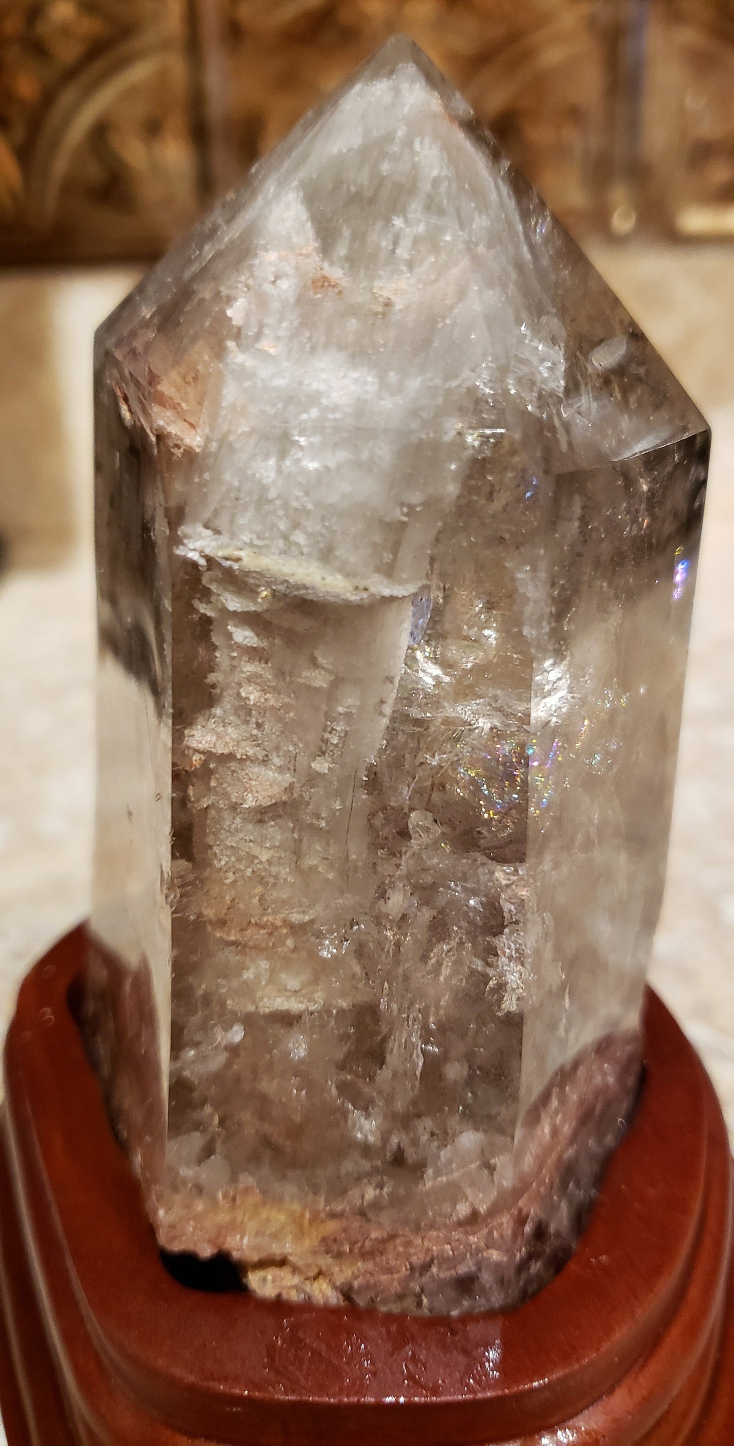 Huge Garden Quartz in Custom Stand