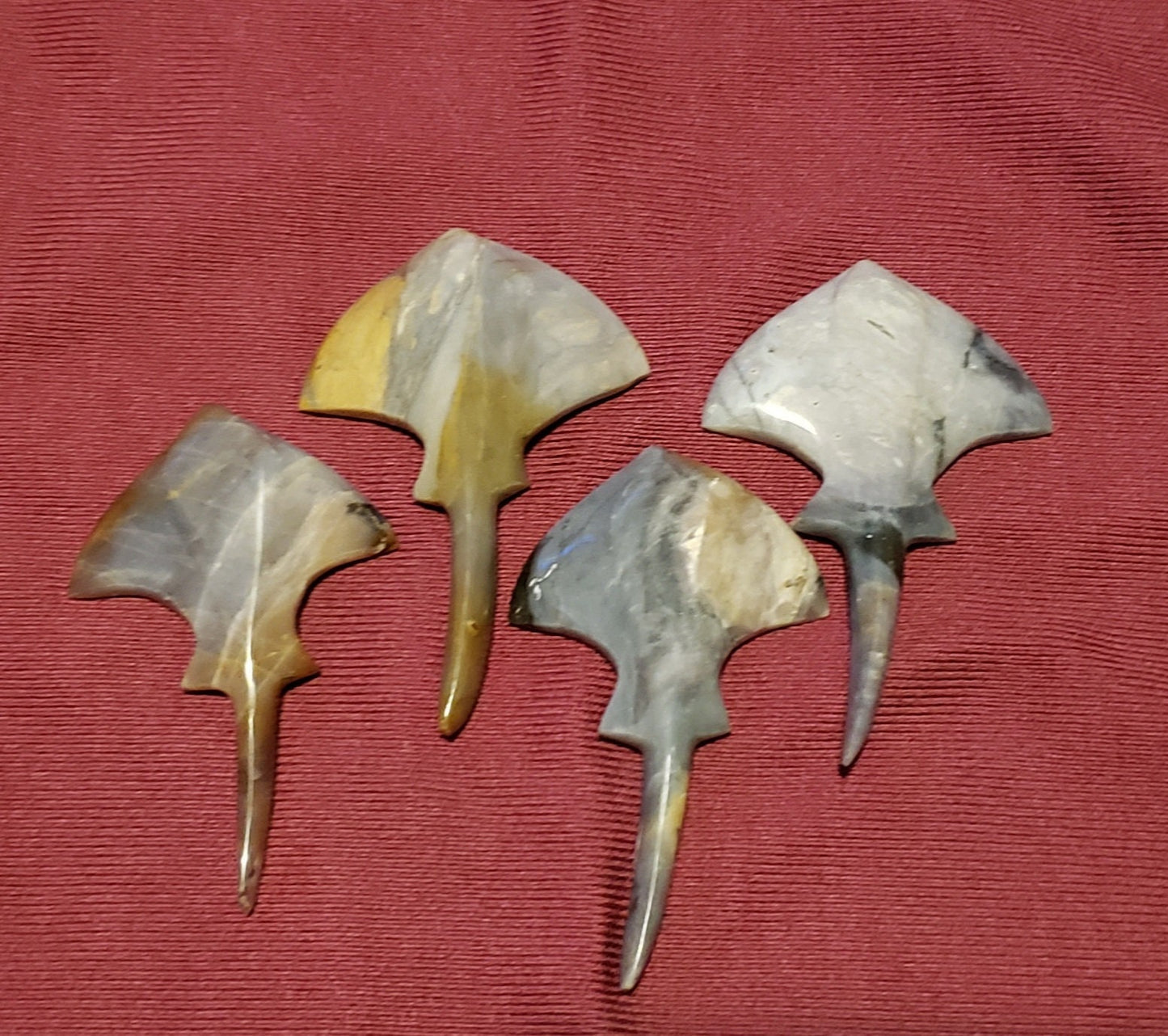 Ocean Jasper Sting Ray Carvings
