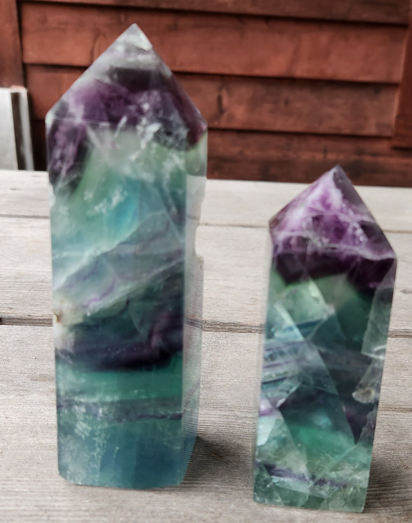 Fluorite towers with Druzy