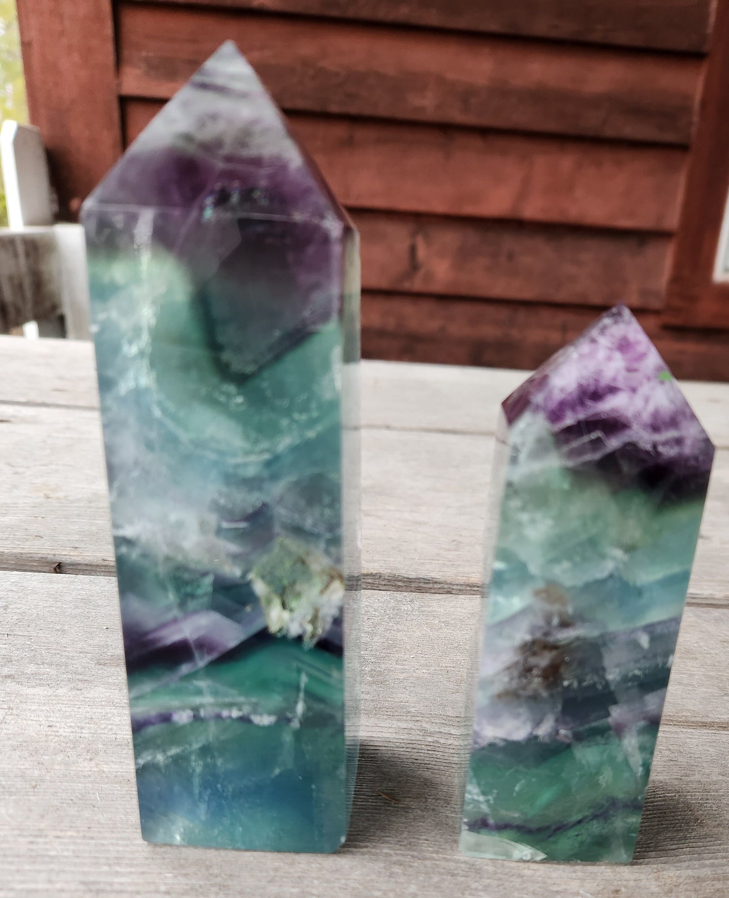 Fluorite towers with Druzy