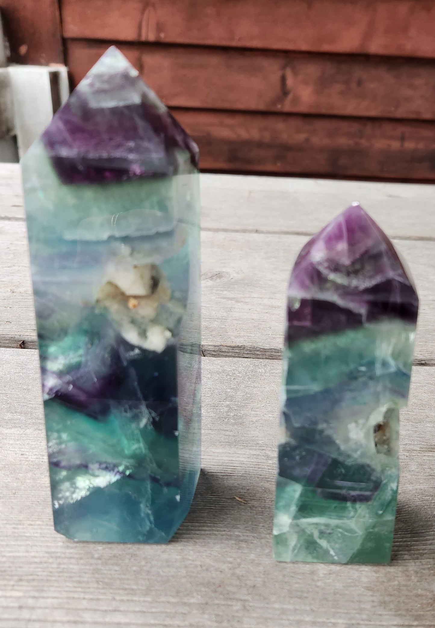 Fluorite towers with Druzy