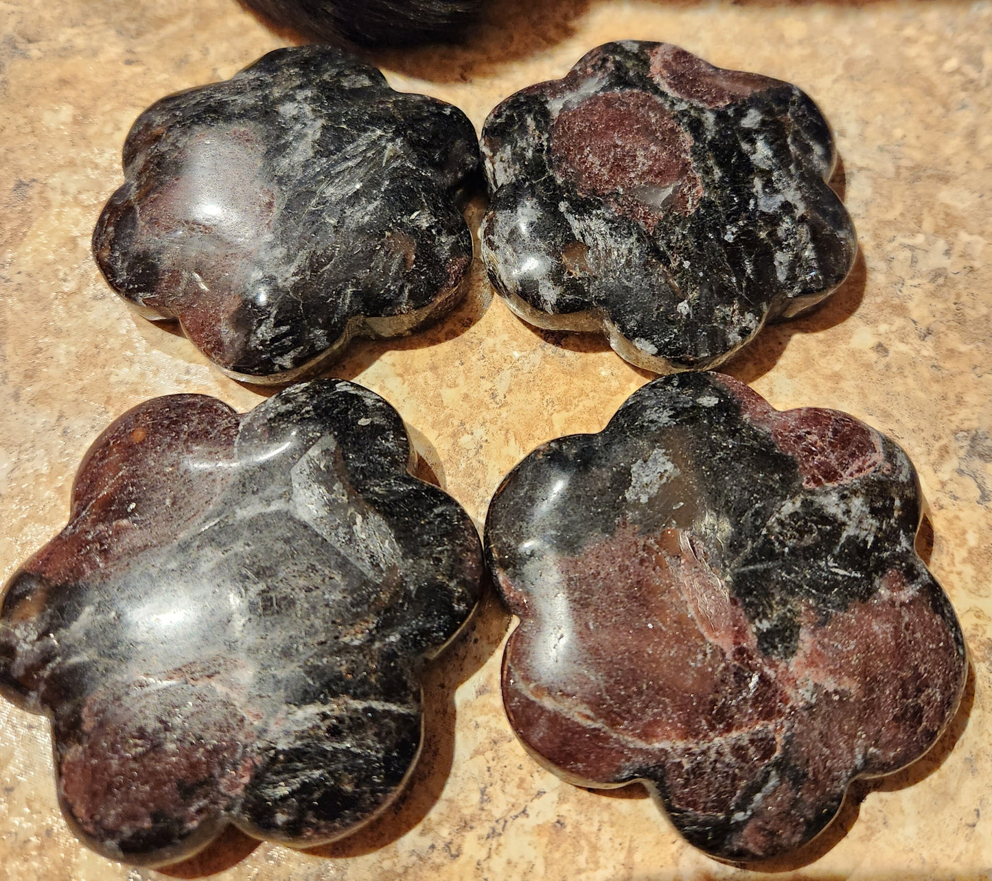 Garnet and Astrophyllite Flowers