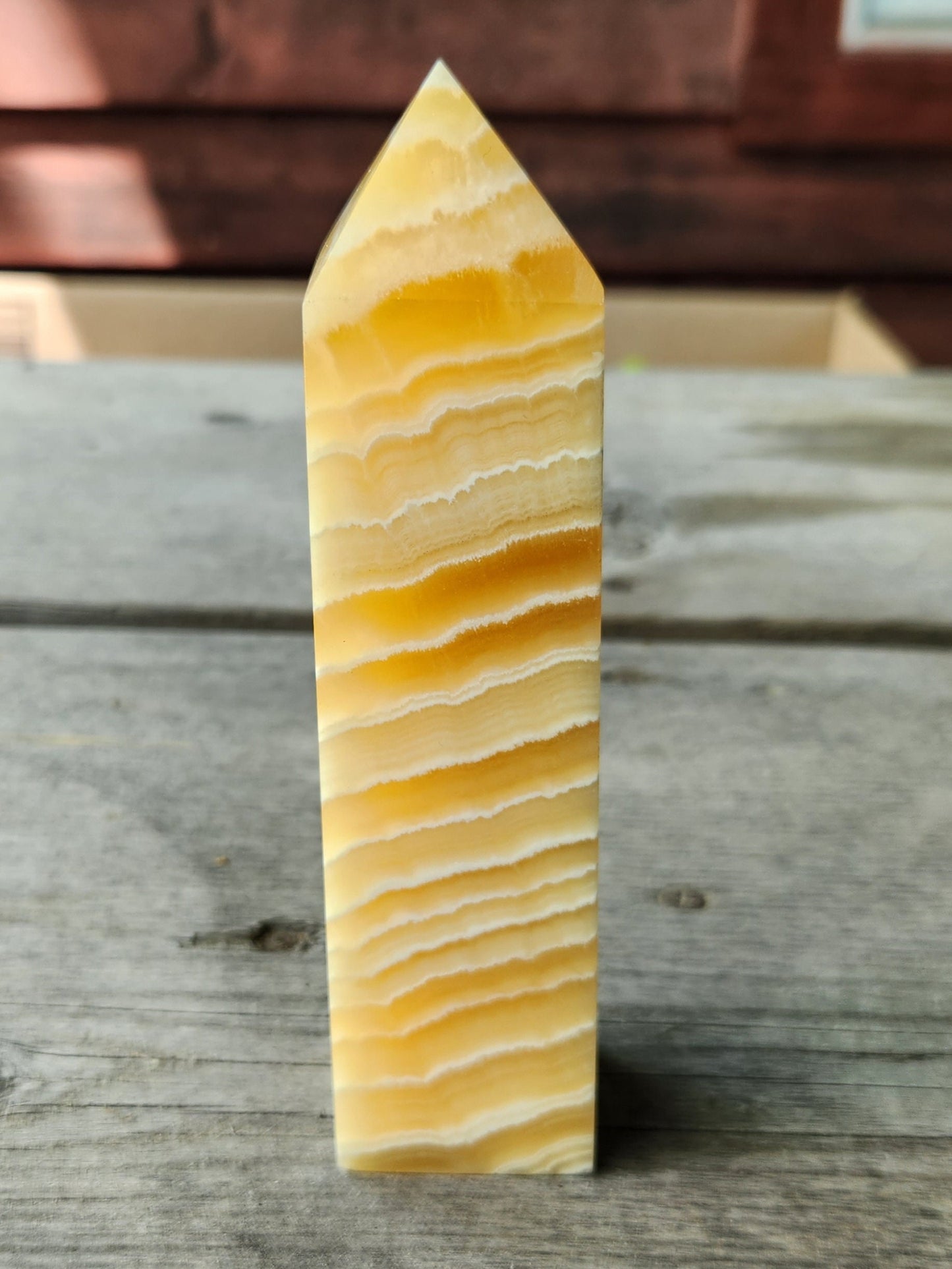 Yellow Banded Calcite Tower