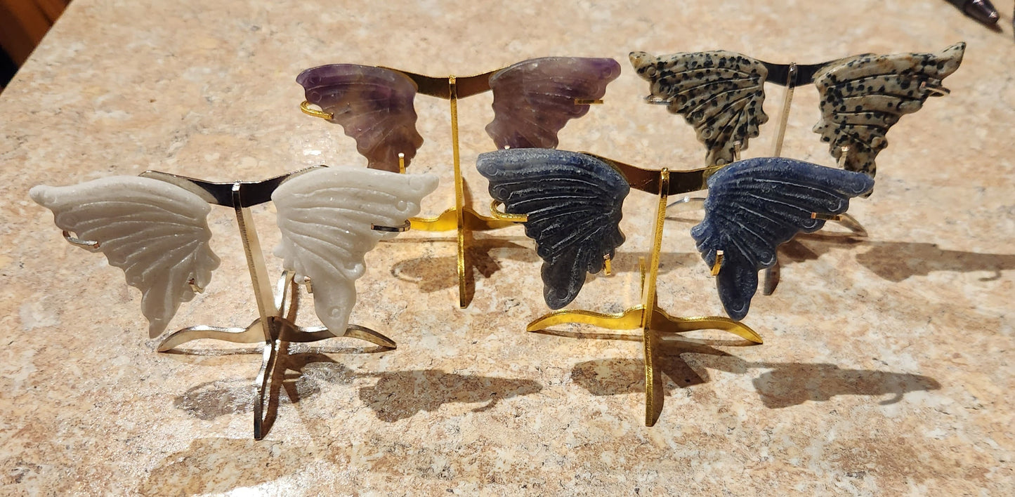 Carved Crystal Butterfly Wings