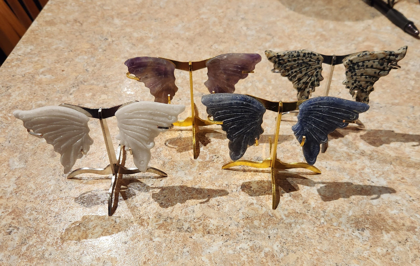 Carved Crystal Butterfly Wings