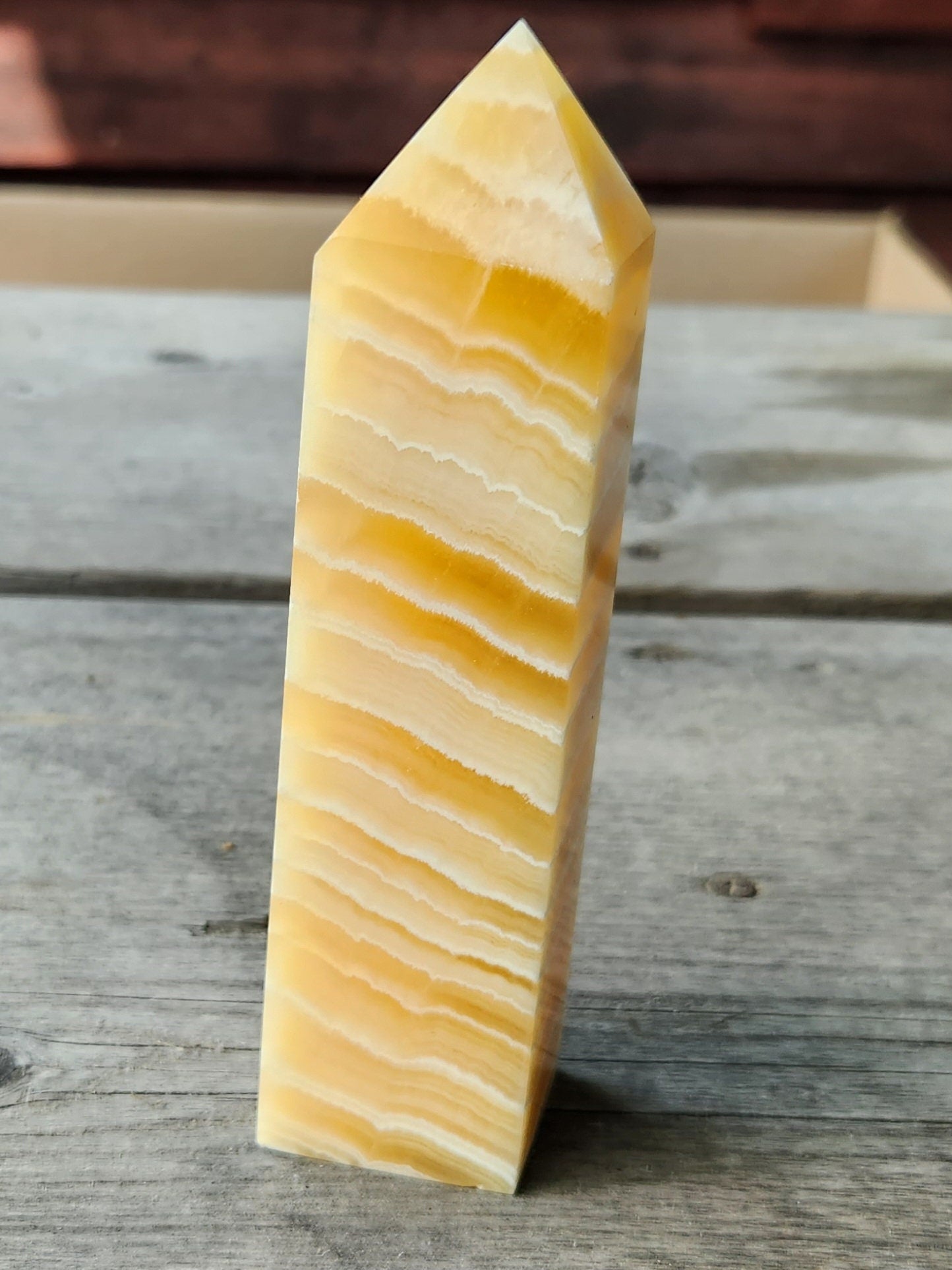 Yellow Banded Calcite Tower