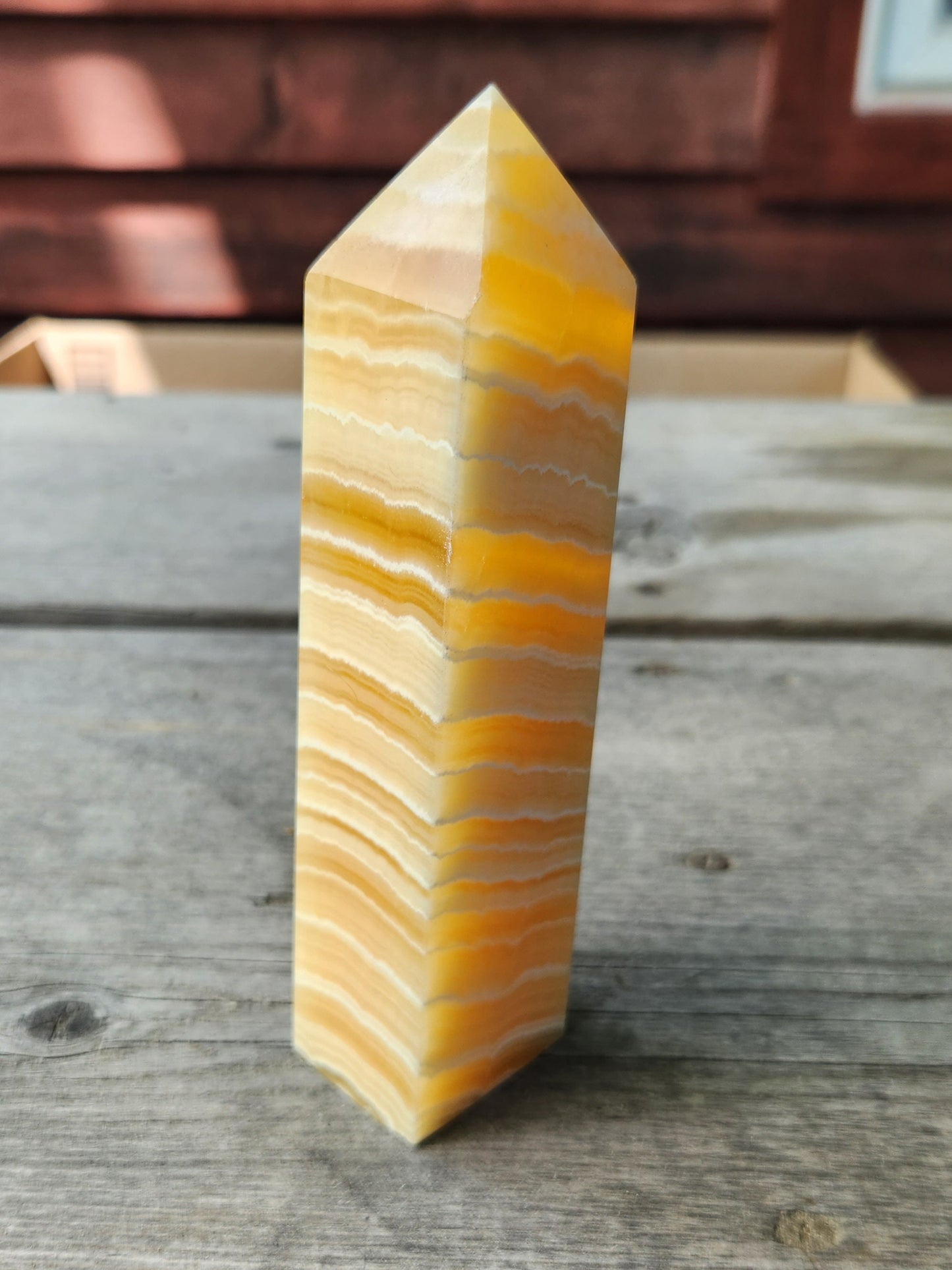 Yellow Banded Calcite Tower
