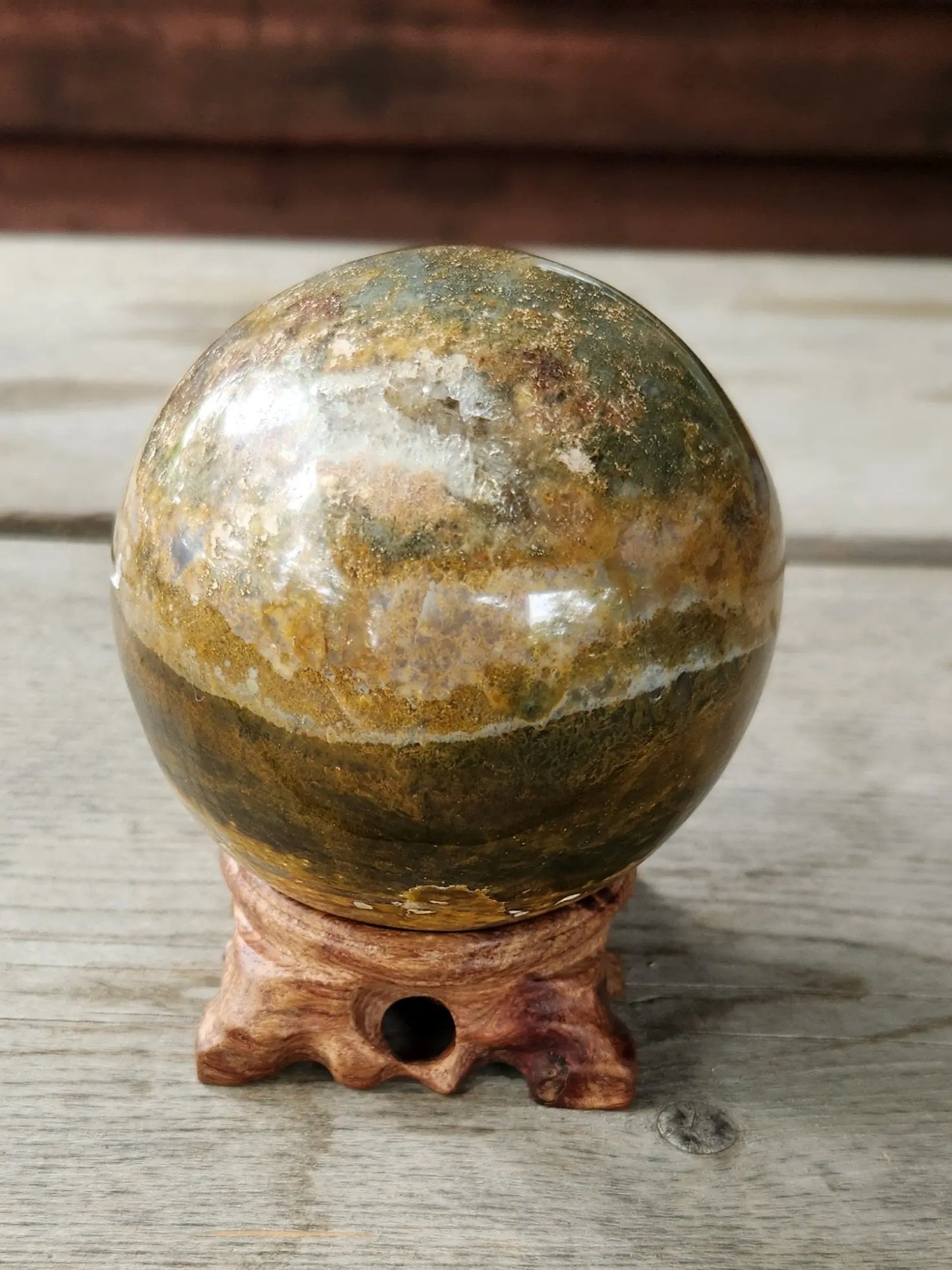 Large Orbicular Ocean Jasper Sphere Etsy
