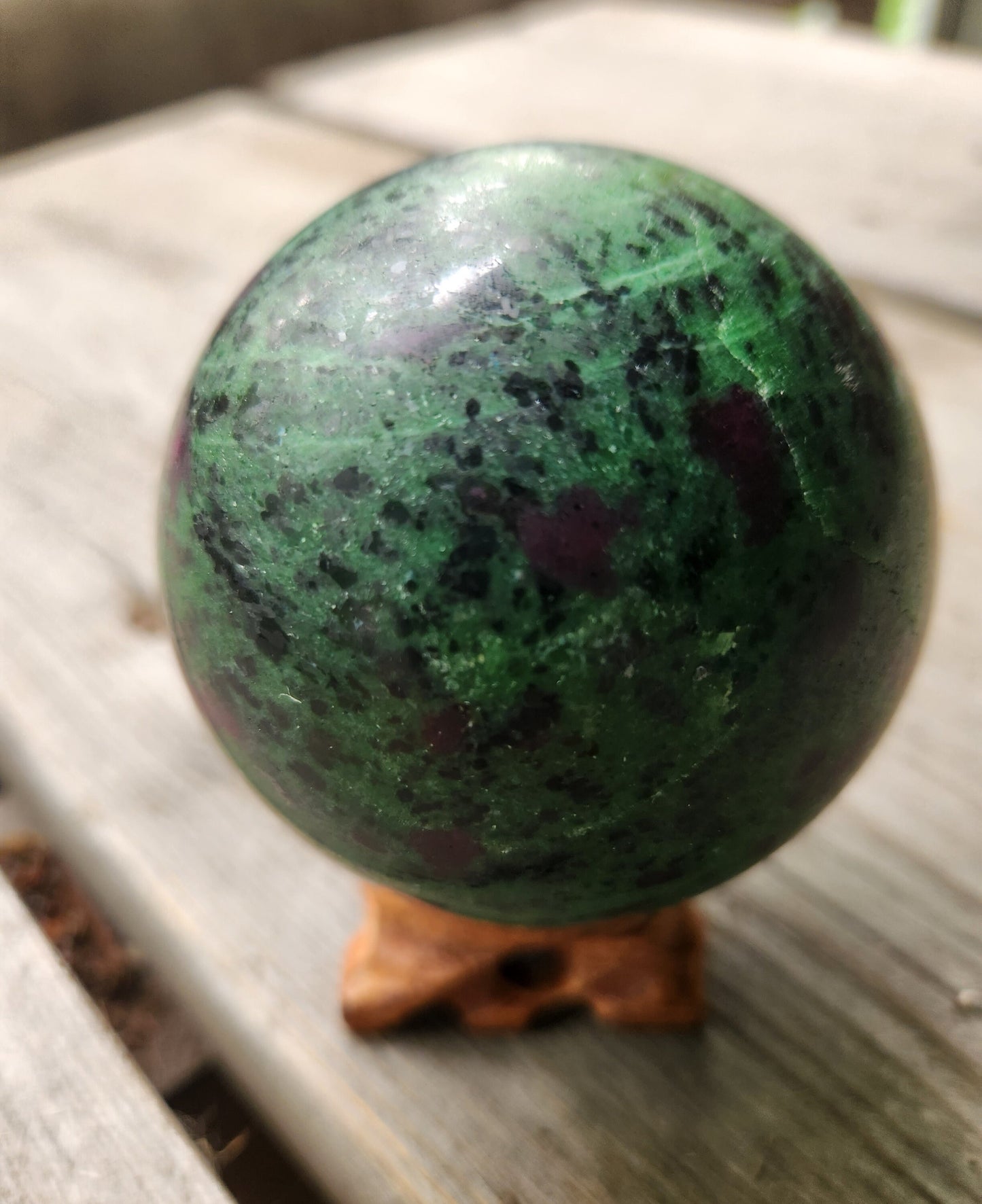 Large Ruby Zoisite Sphere