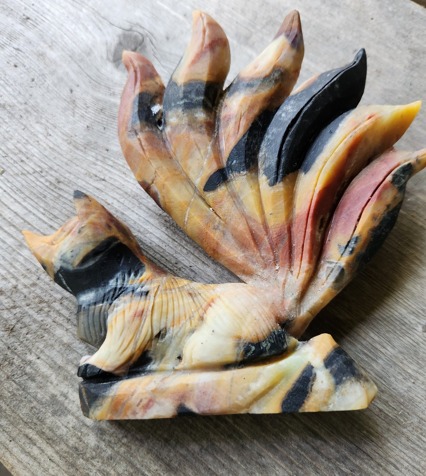 Caribbean Calcite Nine Tail Fox with Aragonite