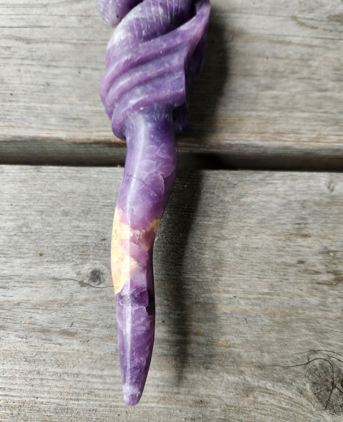 Lepidolite Seahorse Carving