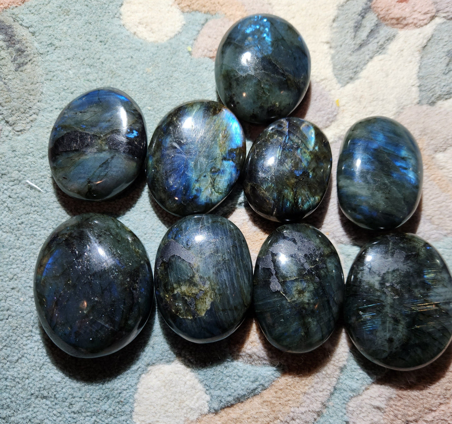 Beautiful AAA Labradorite Palm Stones, Small, Medium and Large