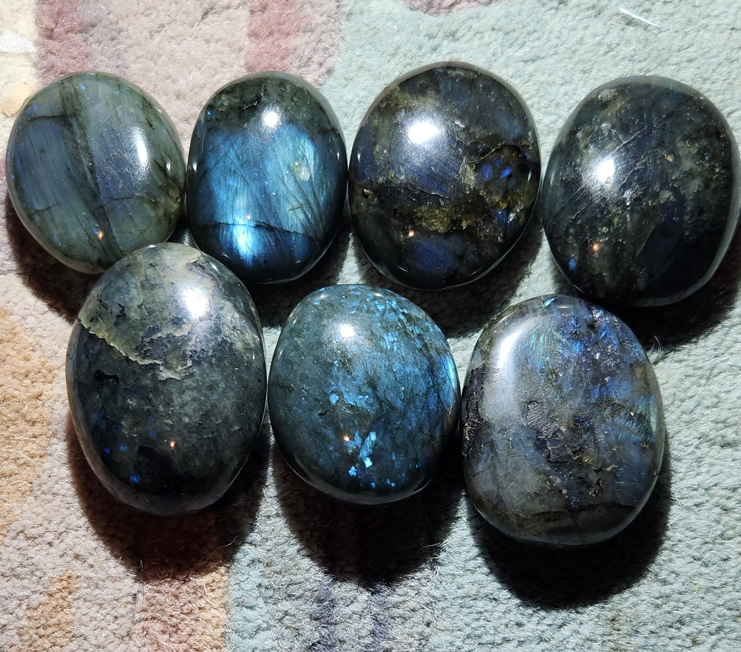 Beautiful AAA Labradorite Palm Stones, Small, Medium and Large