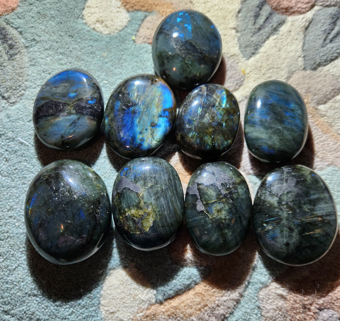 Beautiful AAA Labradorite Palm Stones, Small, Medium and Large