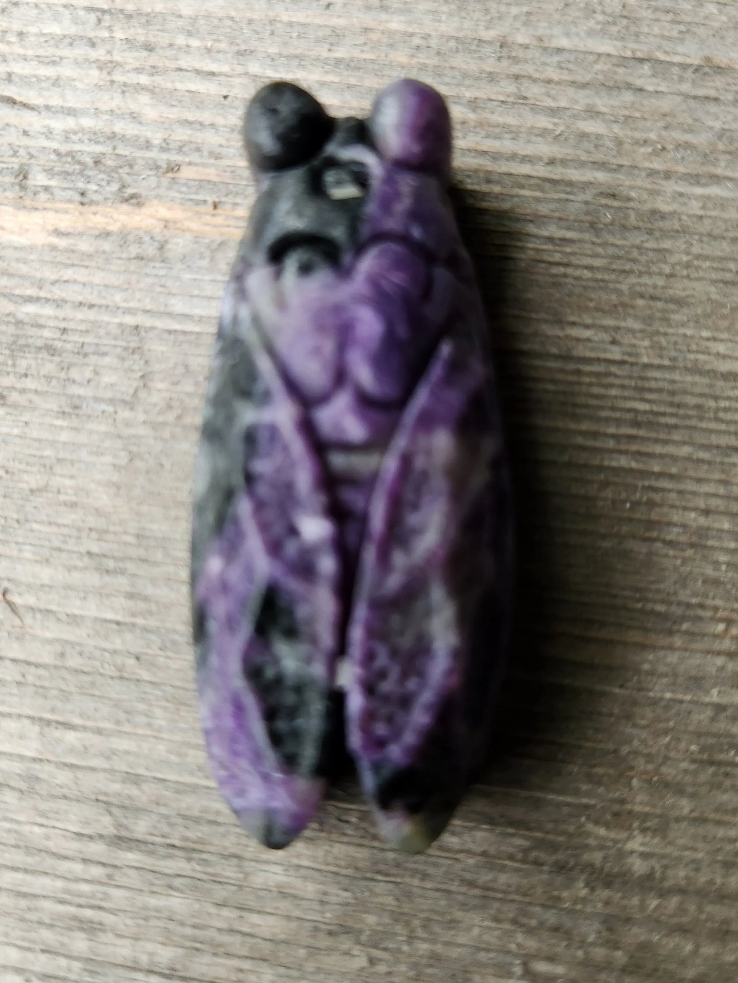 Charoite Crystal Cicada, Crystal Cicada, Vivid Purple, Chatoyant Cicada, Irridescent Swirls of Glistening Lavender, Powerful Healing Etsy