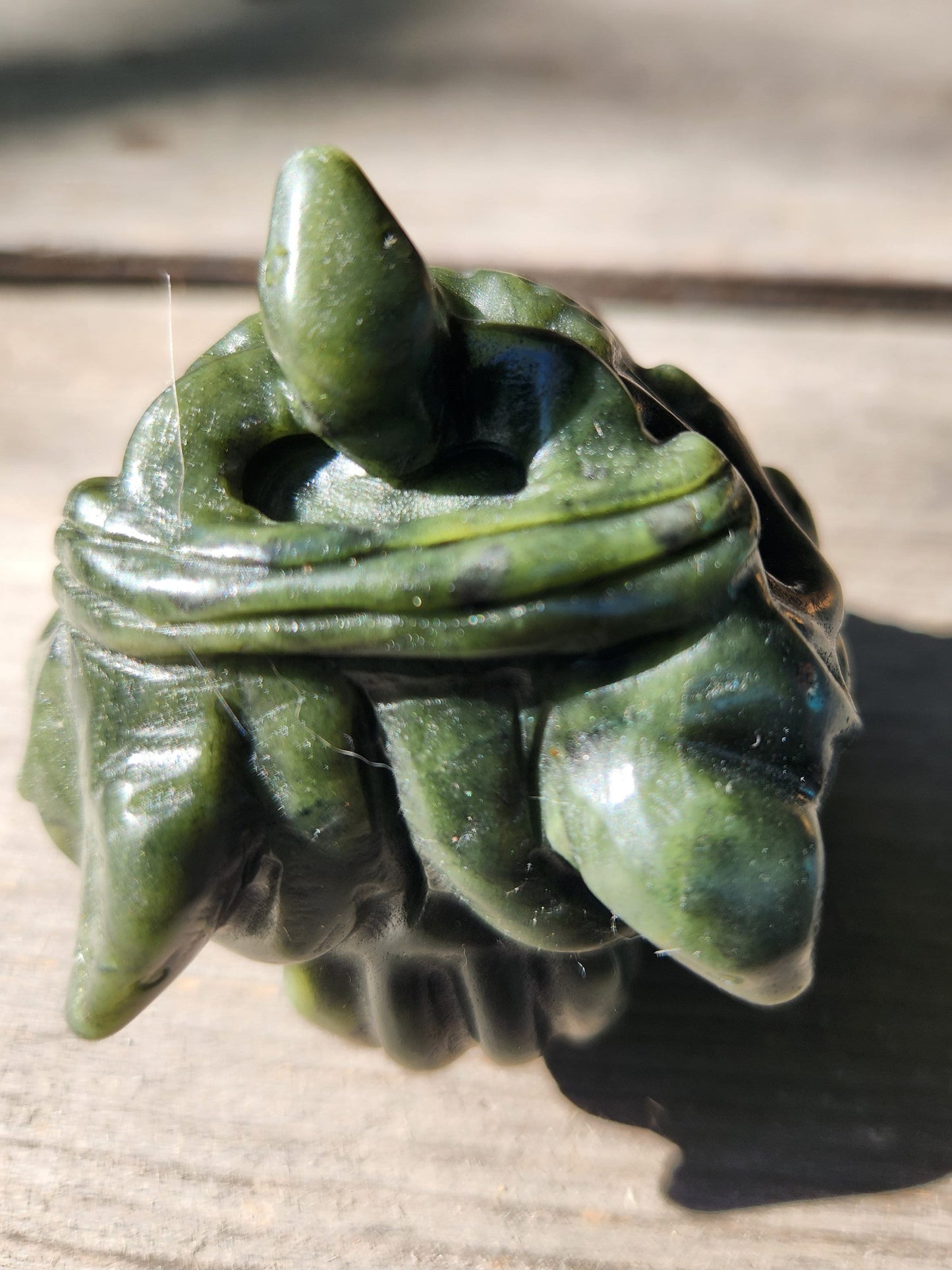 Green Jadeite Medusa Head