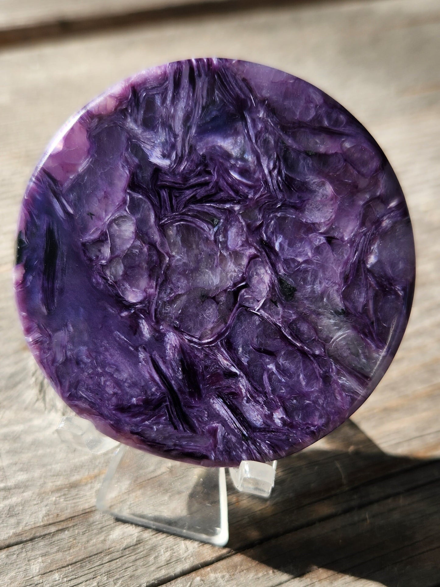 Rare AAA Charoite Spiritual Energy Disc