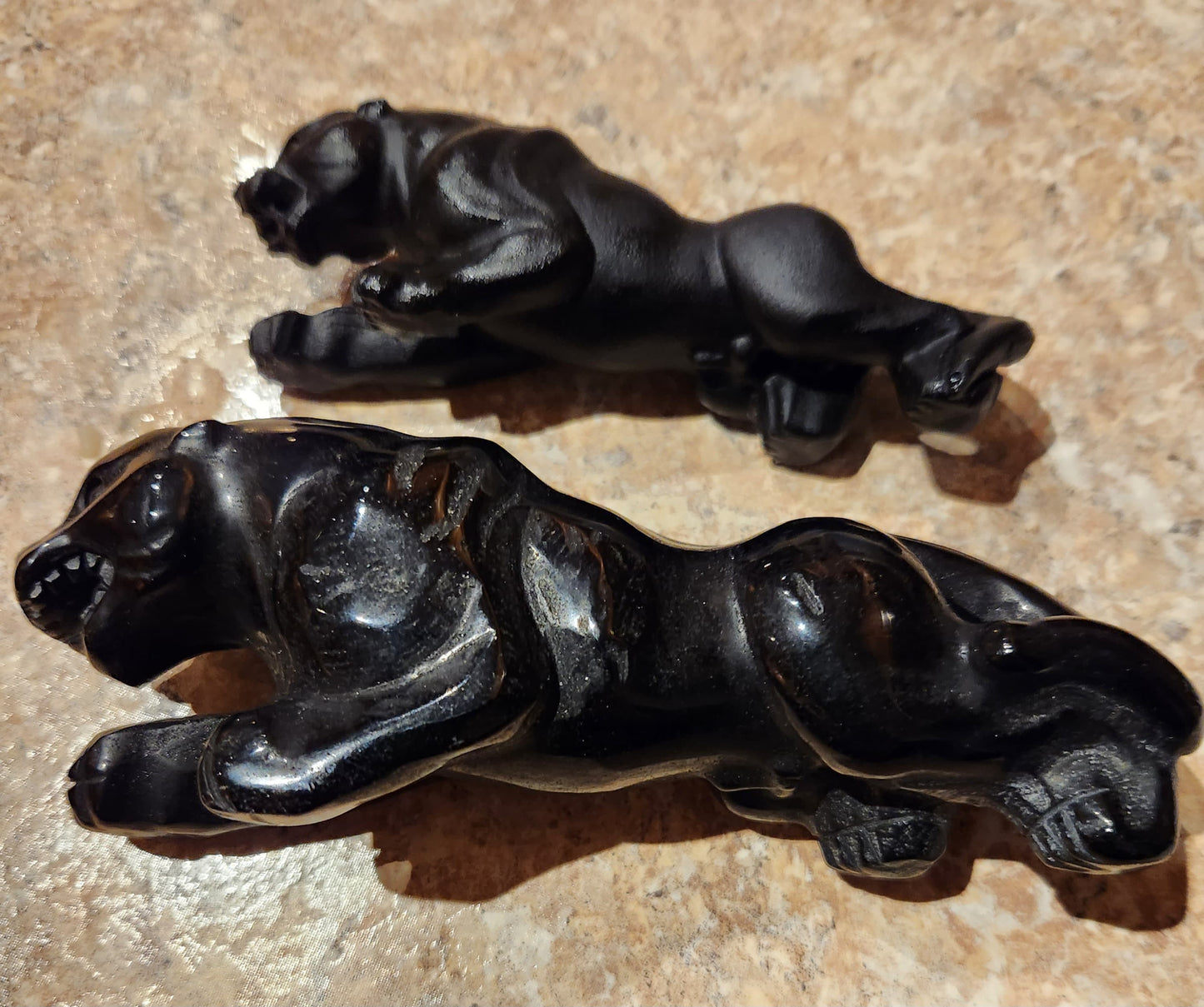 Black Panther Carved Obsidian