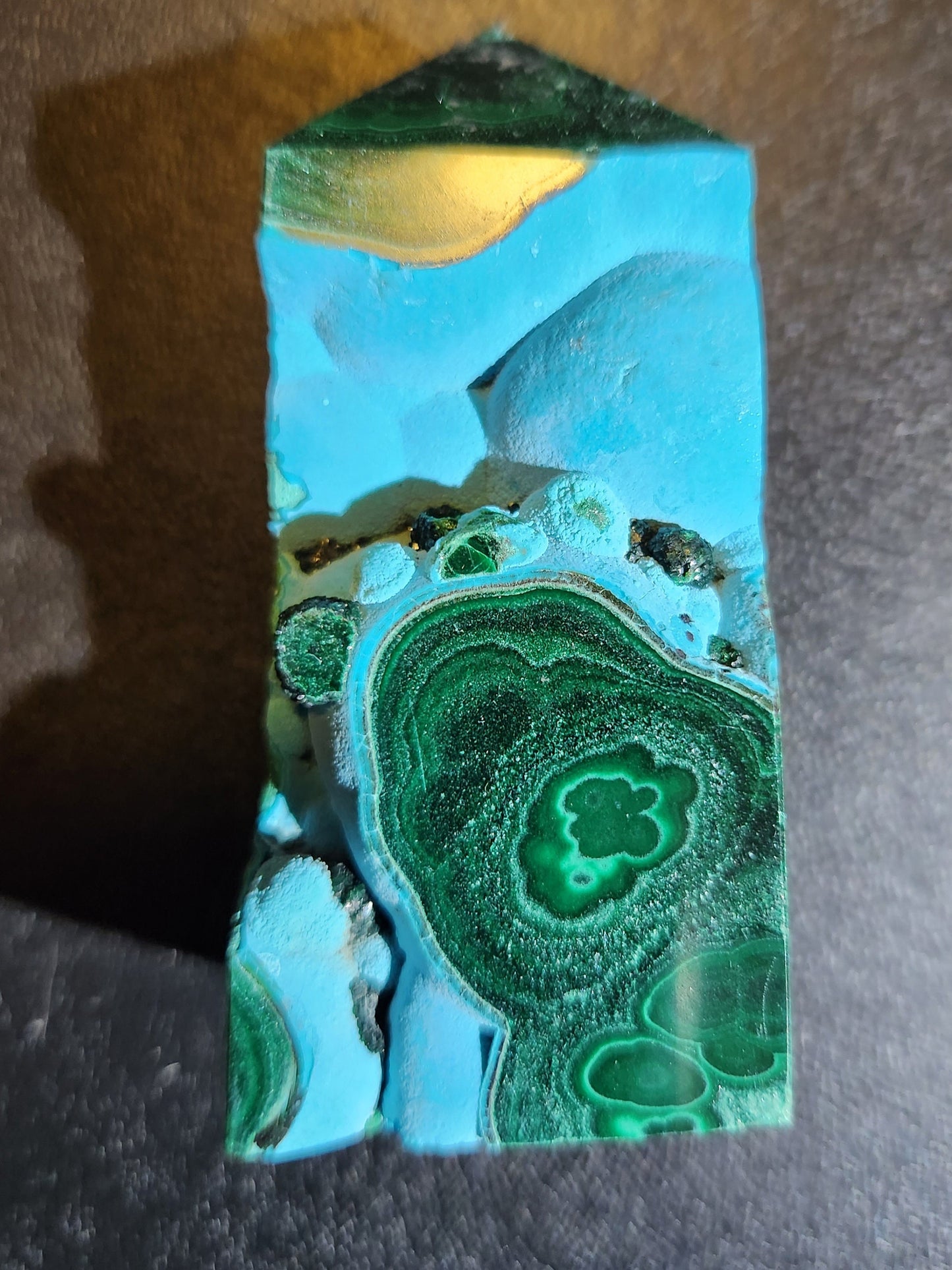 Beautiful Chrysacolla Malachite Towers