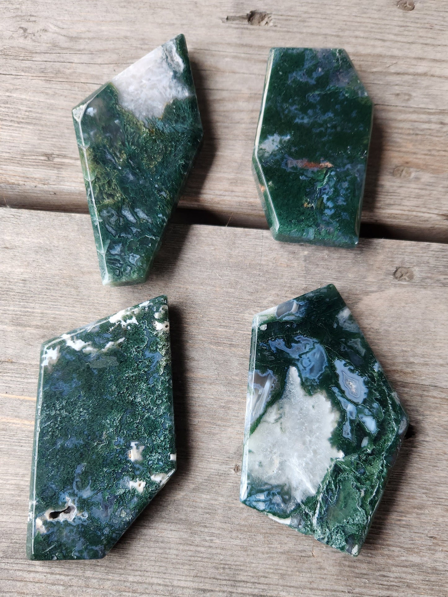 Small Moss Agate Slabs.