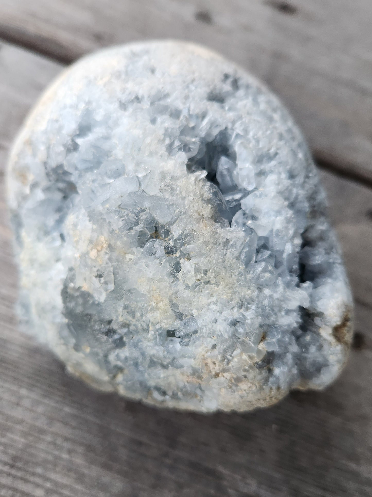 Blue Celestite Egg Geode 4LB 13OZ