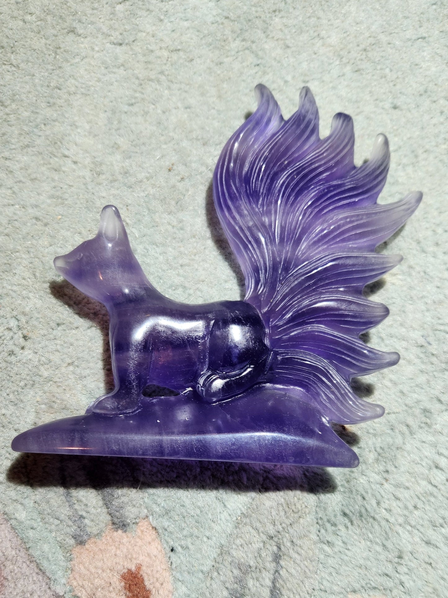 Purple Fluorite Nine Tail Fox