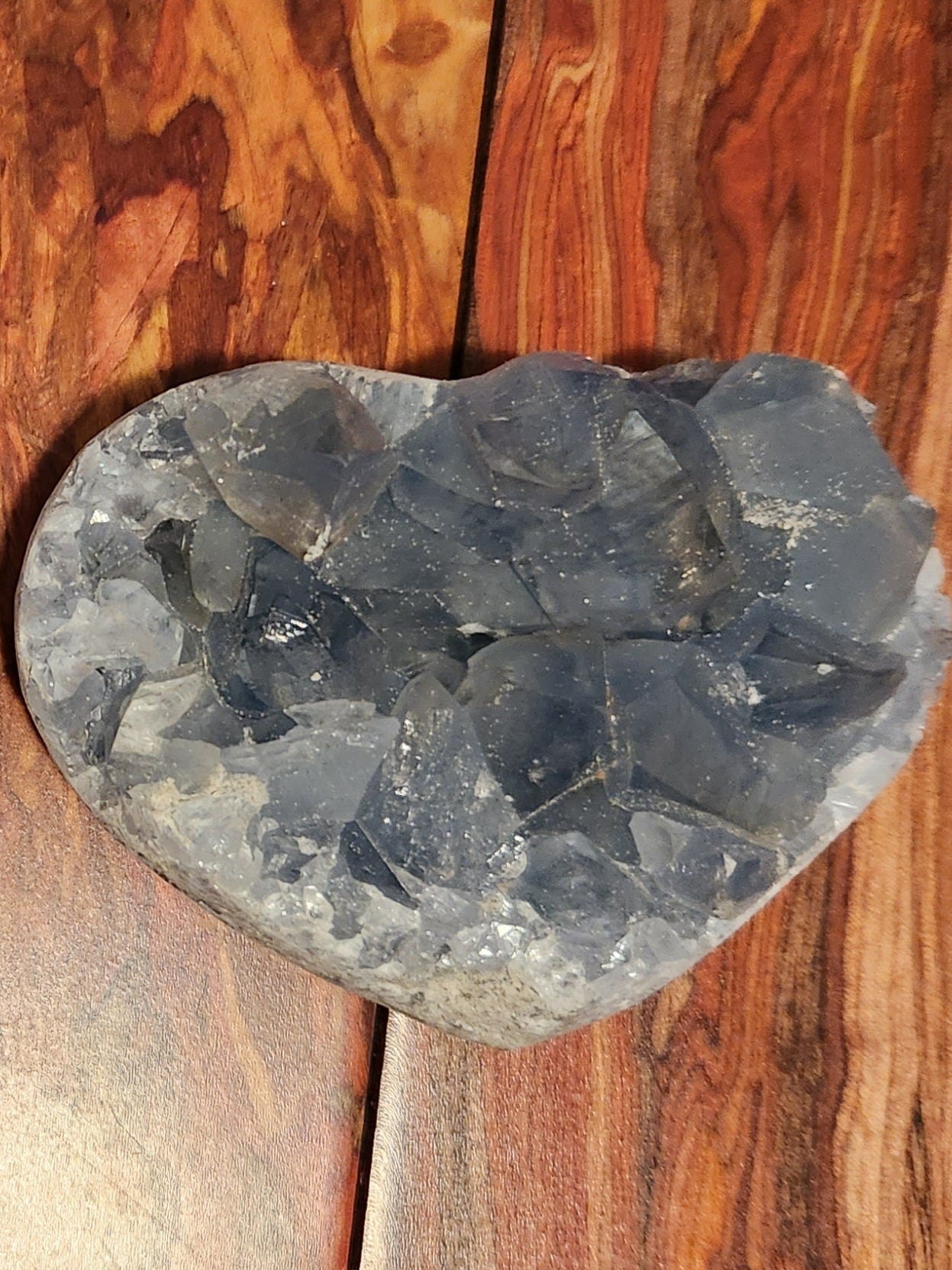 Beautiful Blue Celestite Heart Geodes