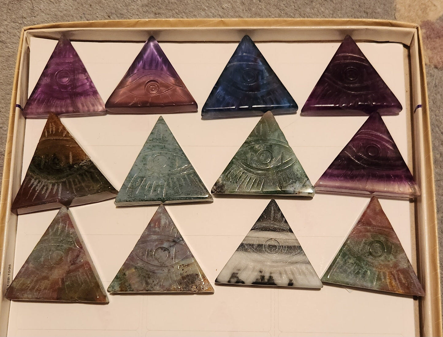 Eye of Providence (or the all-seeing eye) Carved Crystal