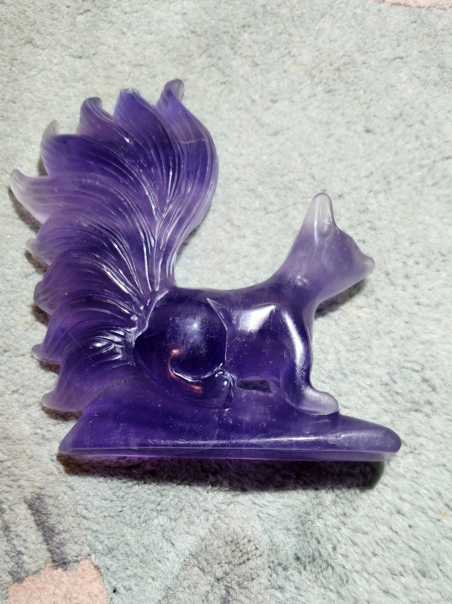 Purple Fluorite Nine Tail Fox
