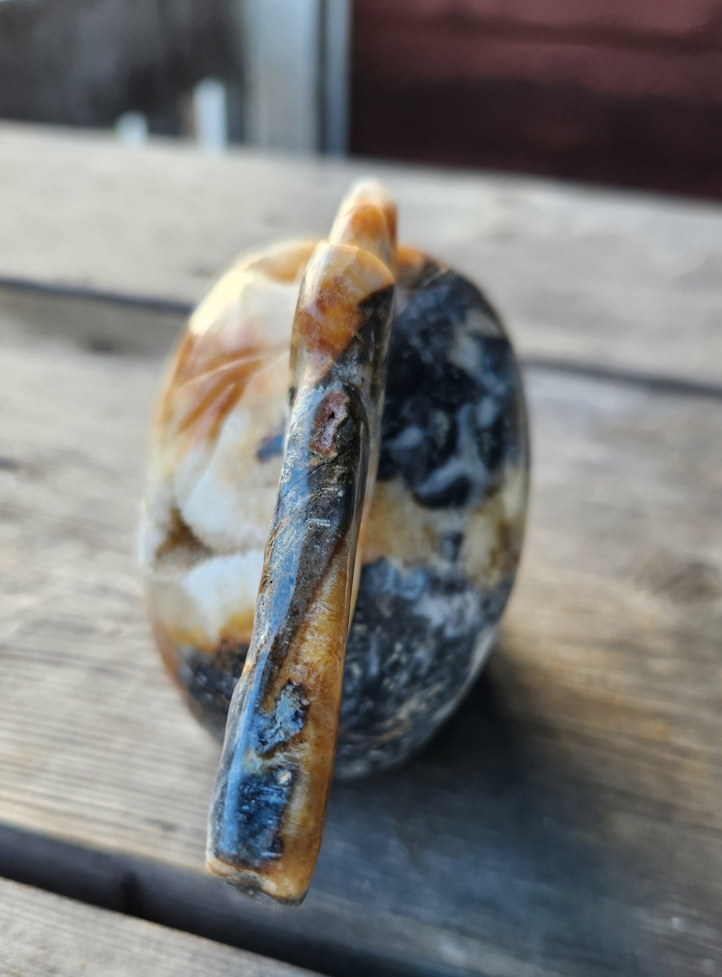 Chalcedony Skull with Hatchet