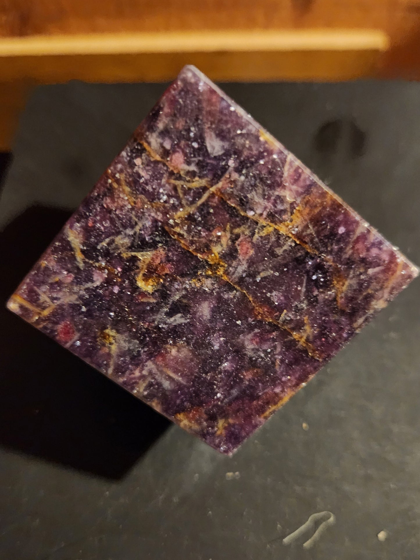 Lovely Floating Unicorn Crystal Cube