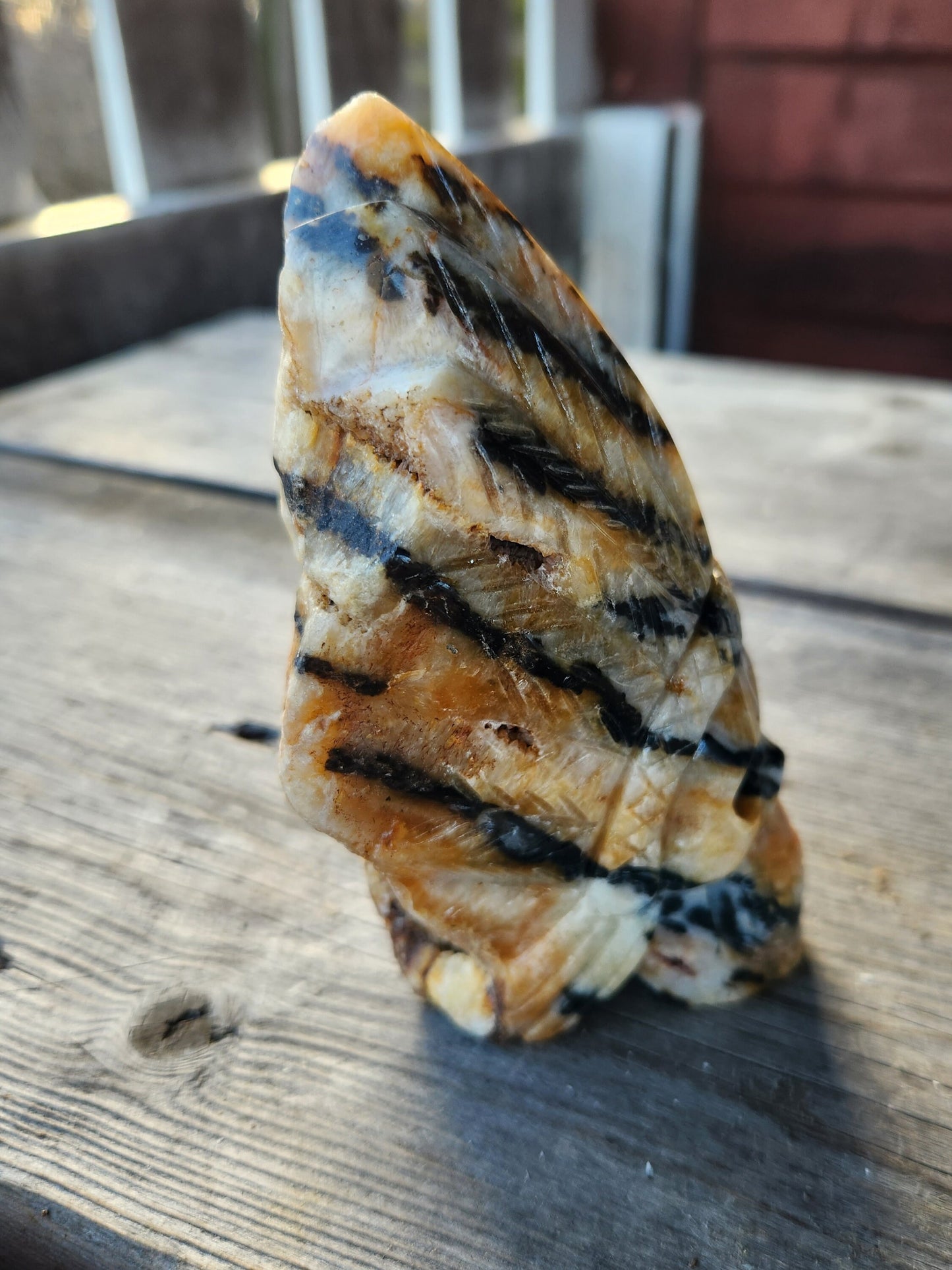 Chalcedony Skull with Feathers