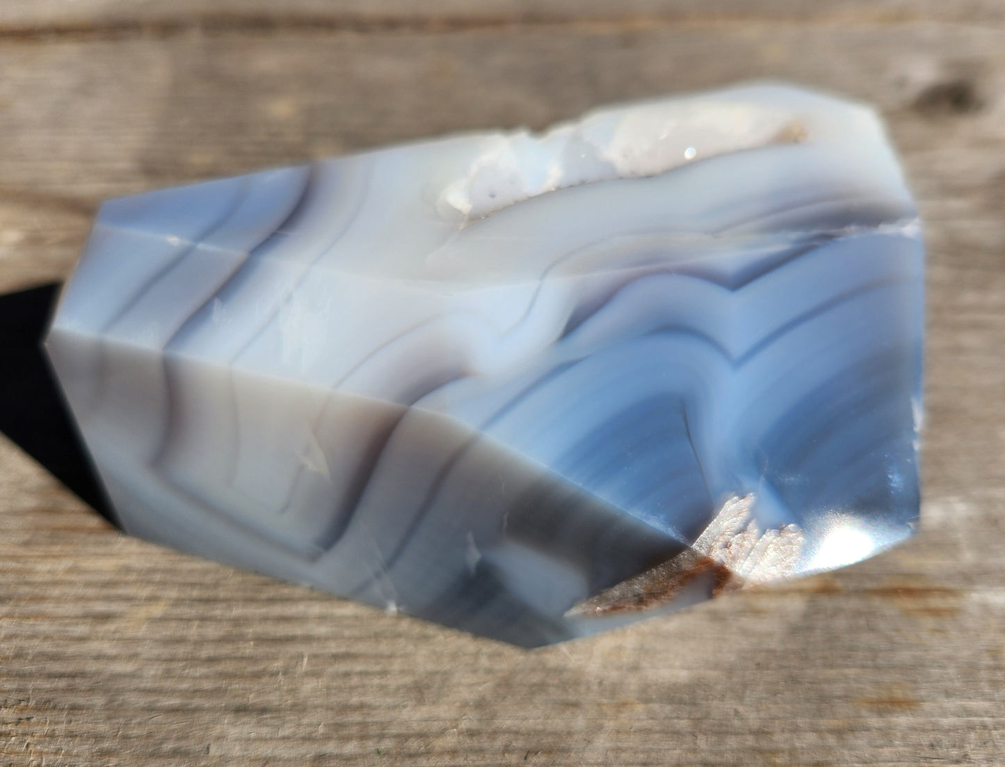 Beautiful Blue Druzy Agate Freeform