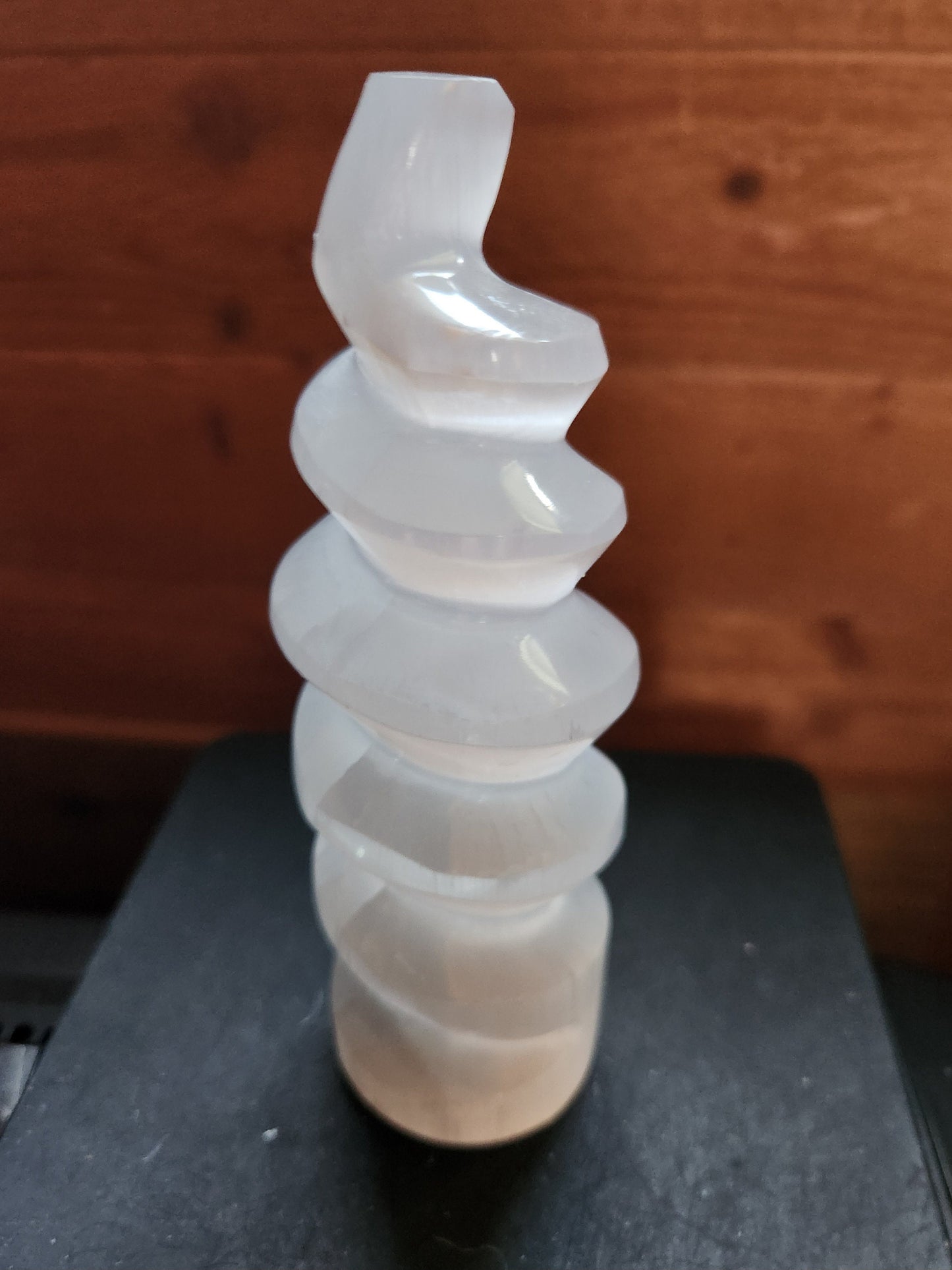 Selenite Spiral Crystal Tower