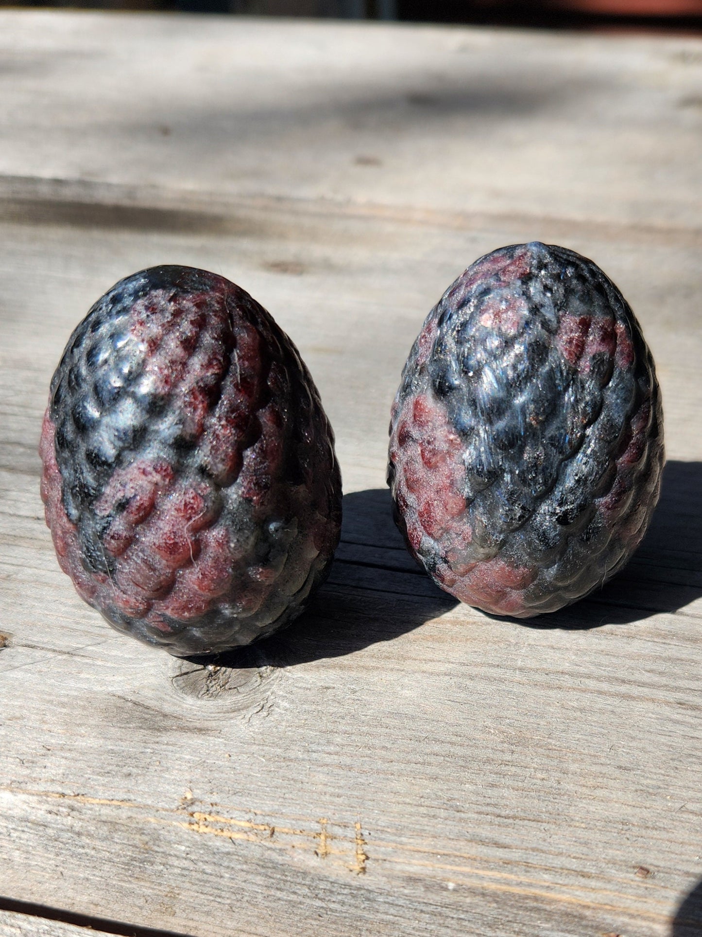 Garnet / Astrophyllite "Dinosaur Eggs"