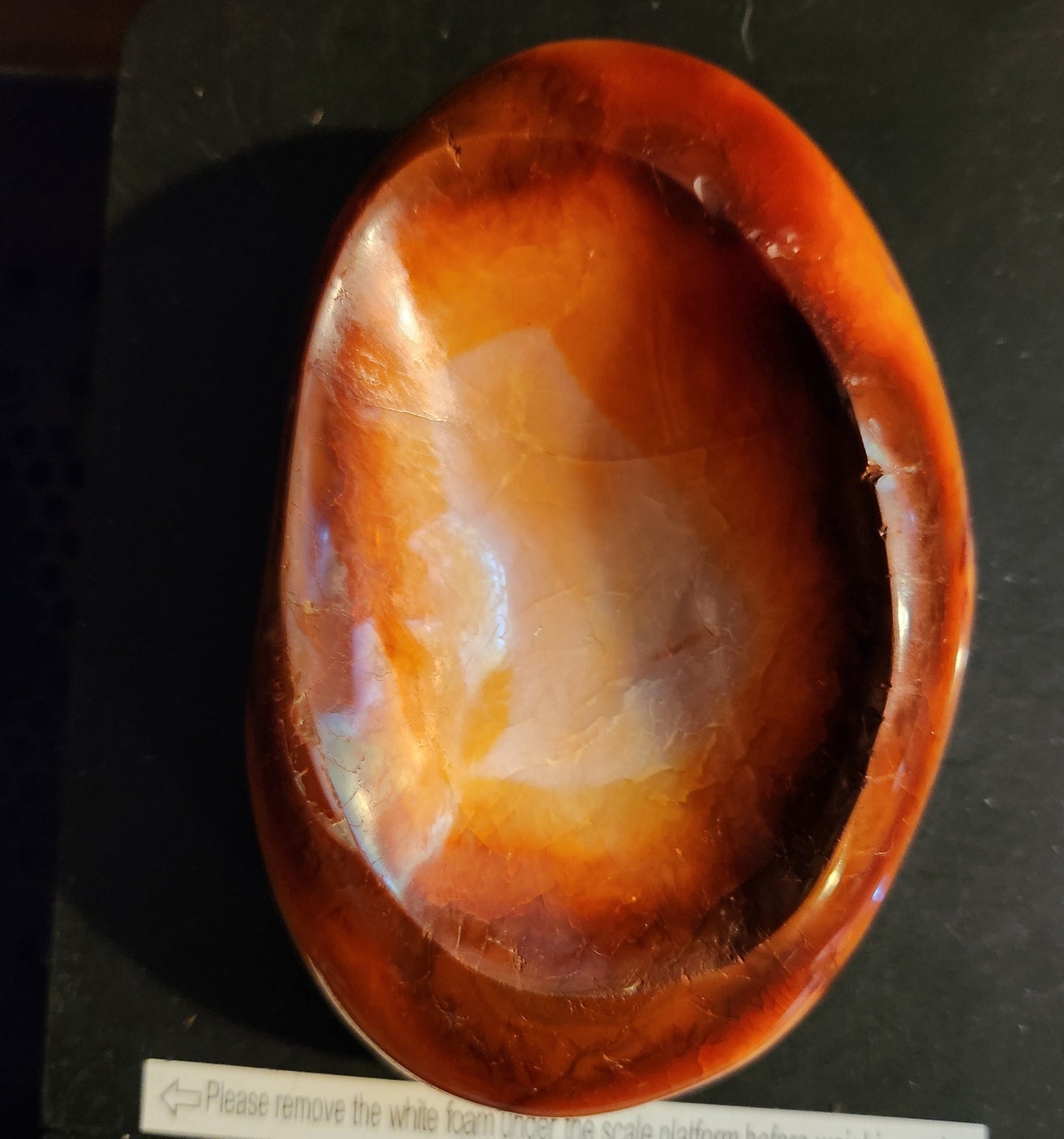 Fiery carnelian bowl