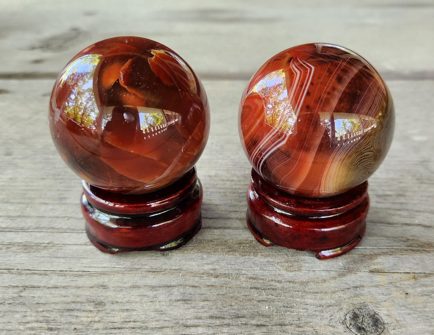 Lovely Carnelian Sphere with Stand